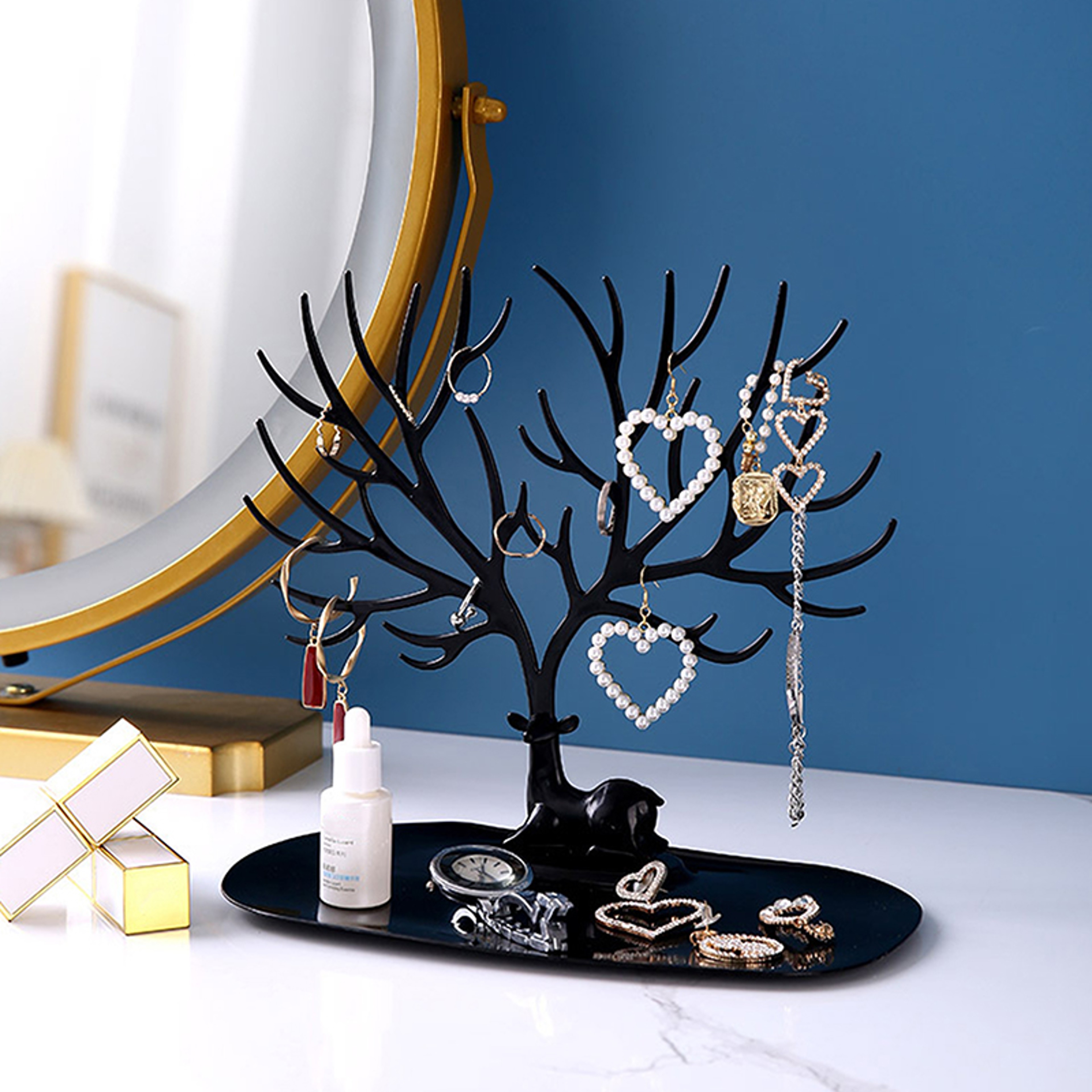 Elegant Jewelry Display Stand Organizer For Necklaces Earrings  Rings 1