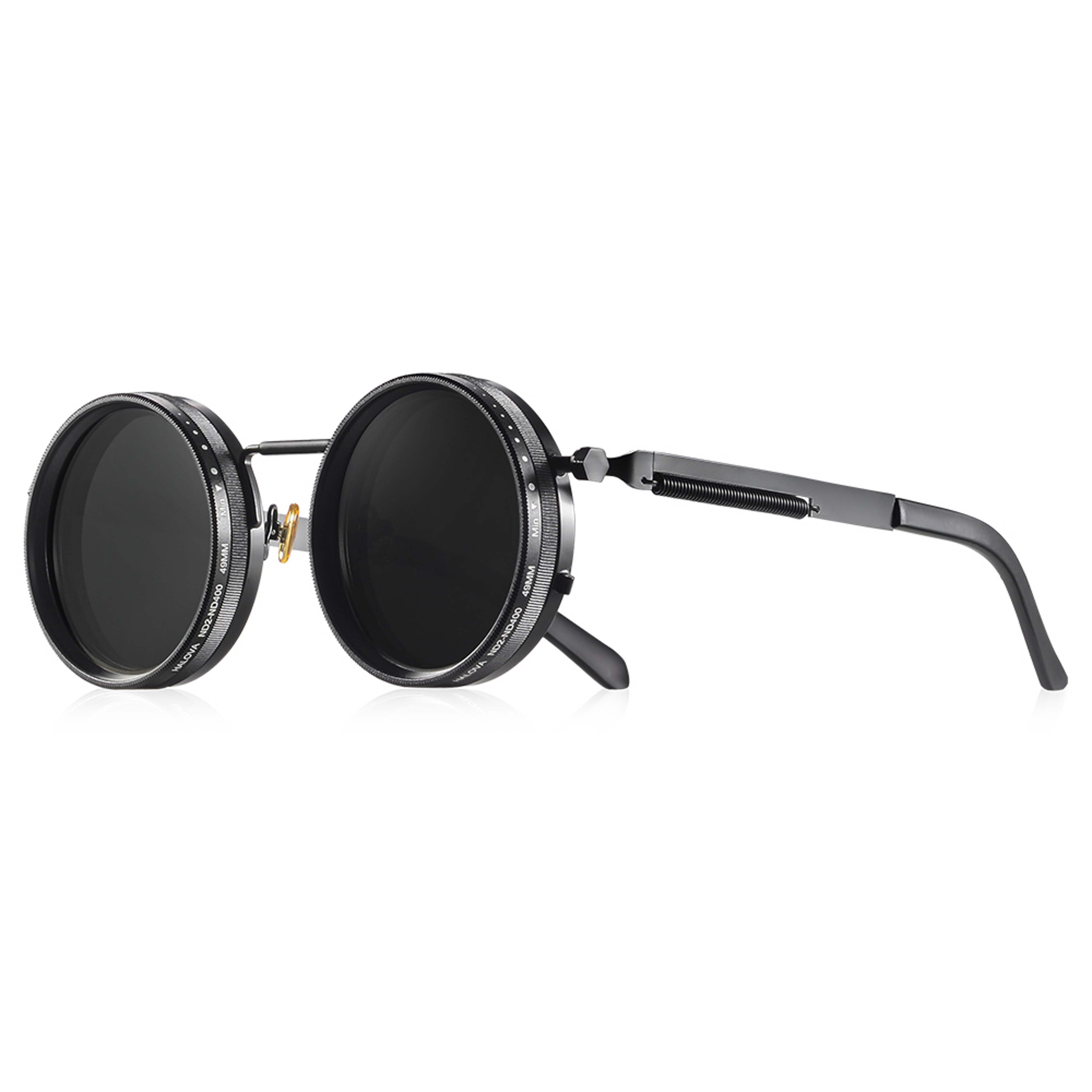 Adjustable Tint Polarized Round Sunglasses With Protection 0