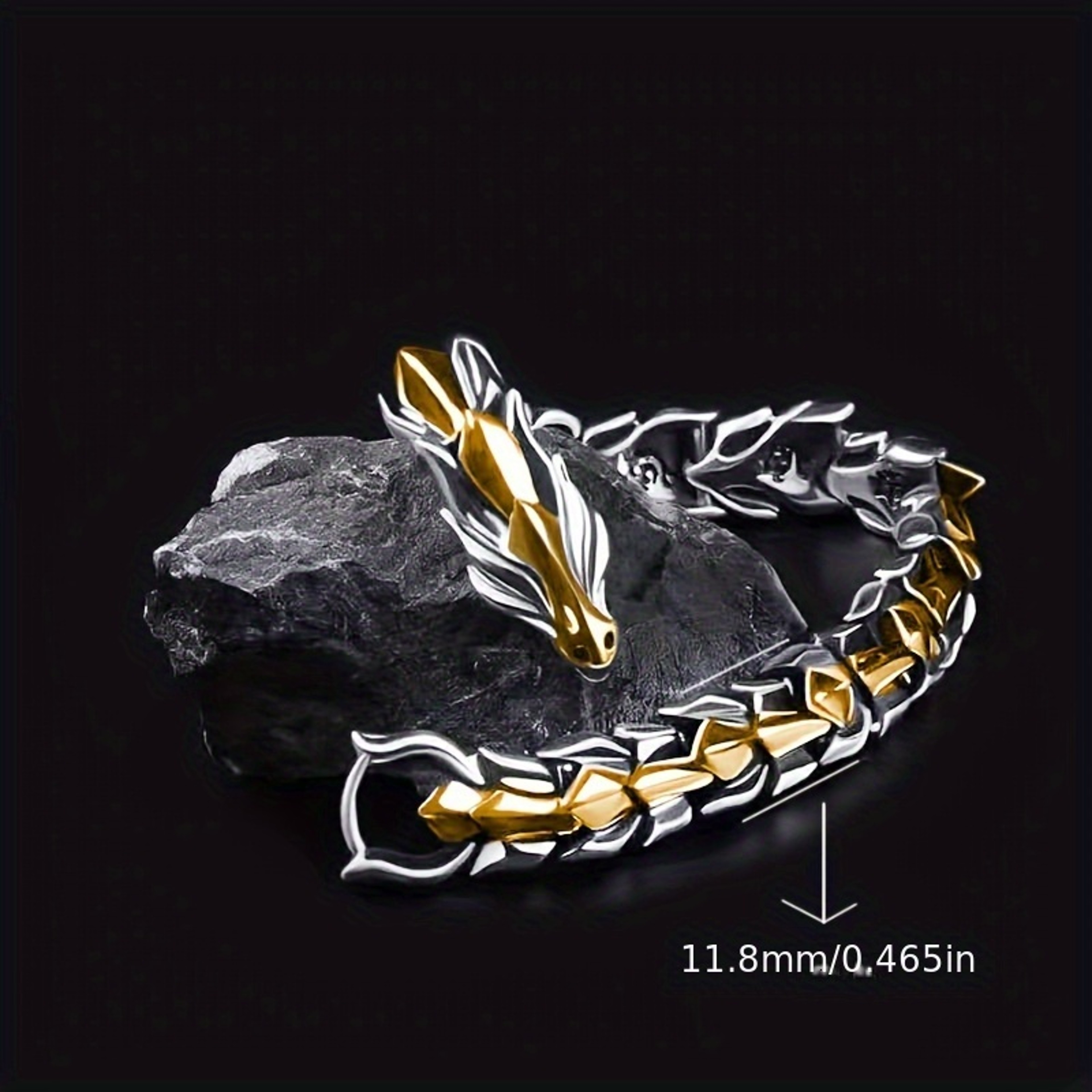 Viking Dragon Bracelet For Men Vintage Punk Hip Hop Bangle 6