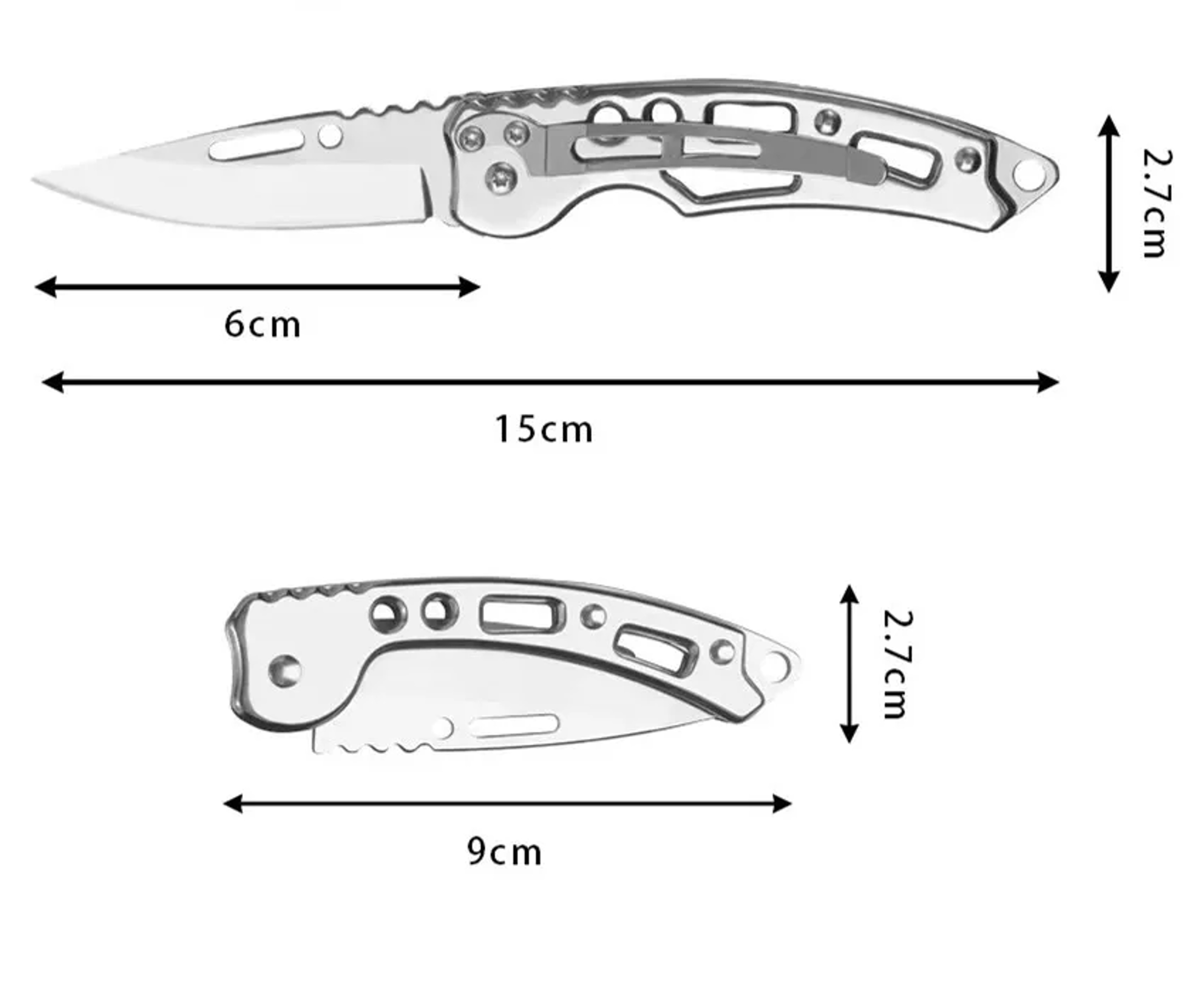 Mini Stainless Steel Keychain Folding Knife for Everyday Carry – view 10