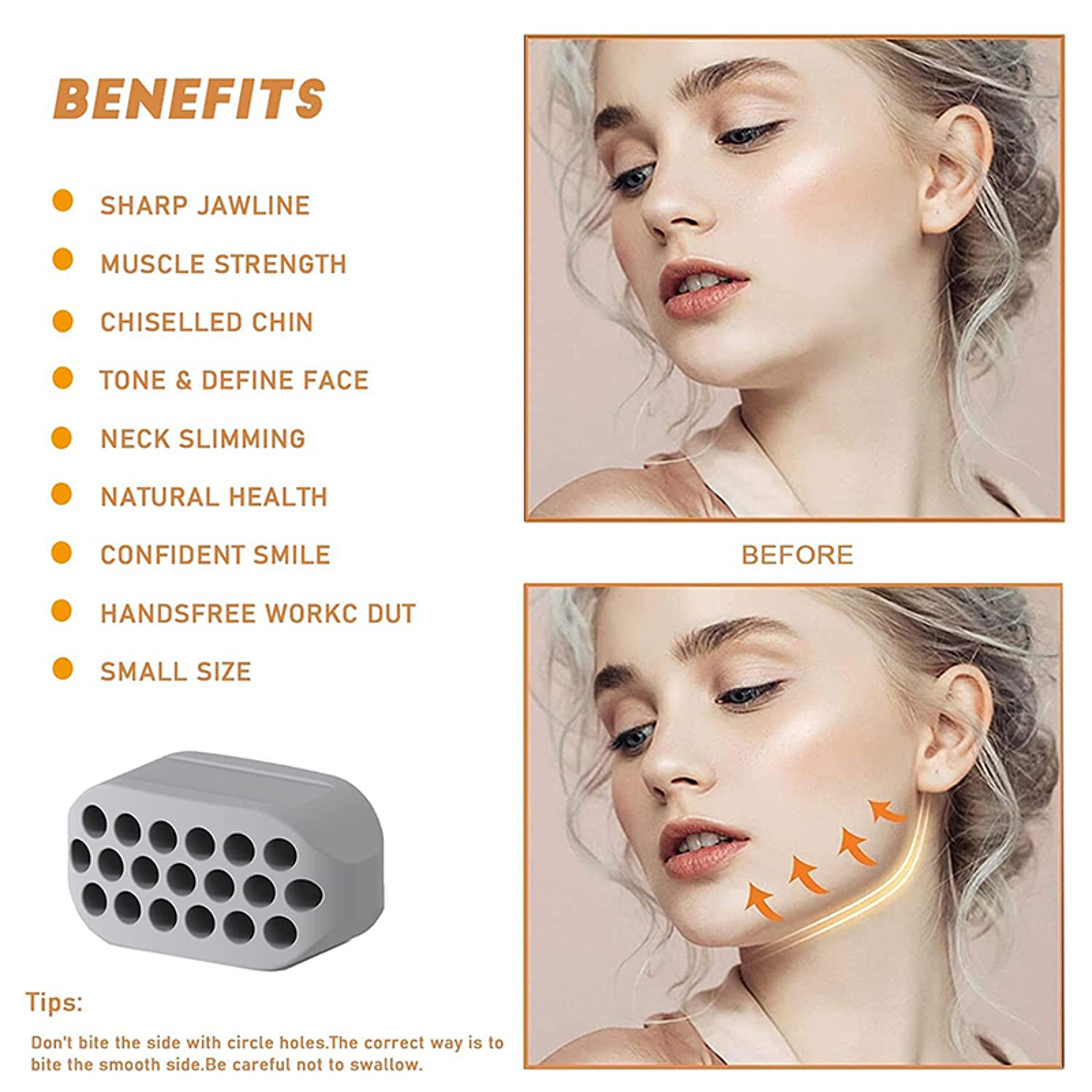 Silicone Jawline Exerciser Ball For Face And Neck Toning 2