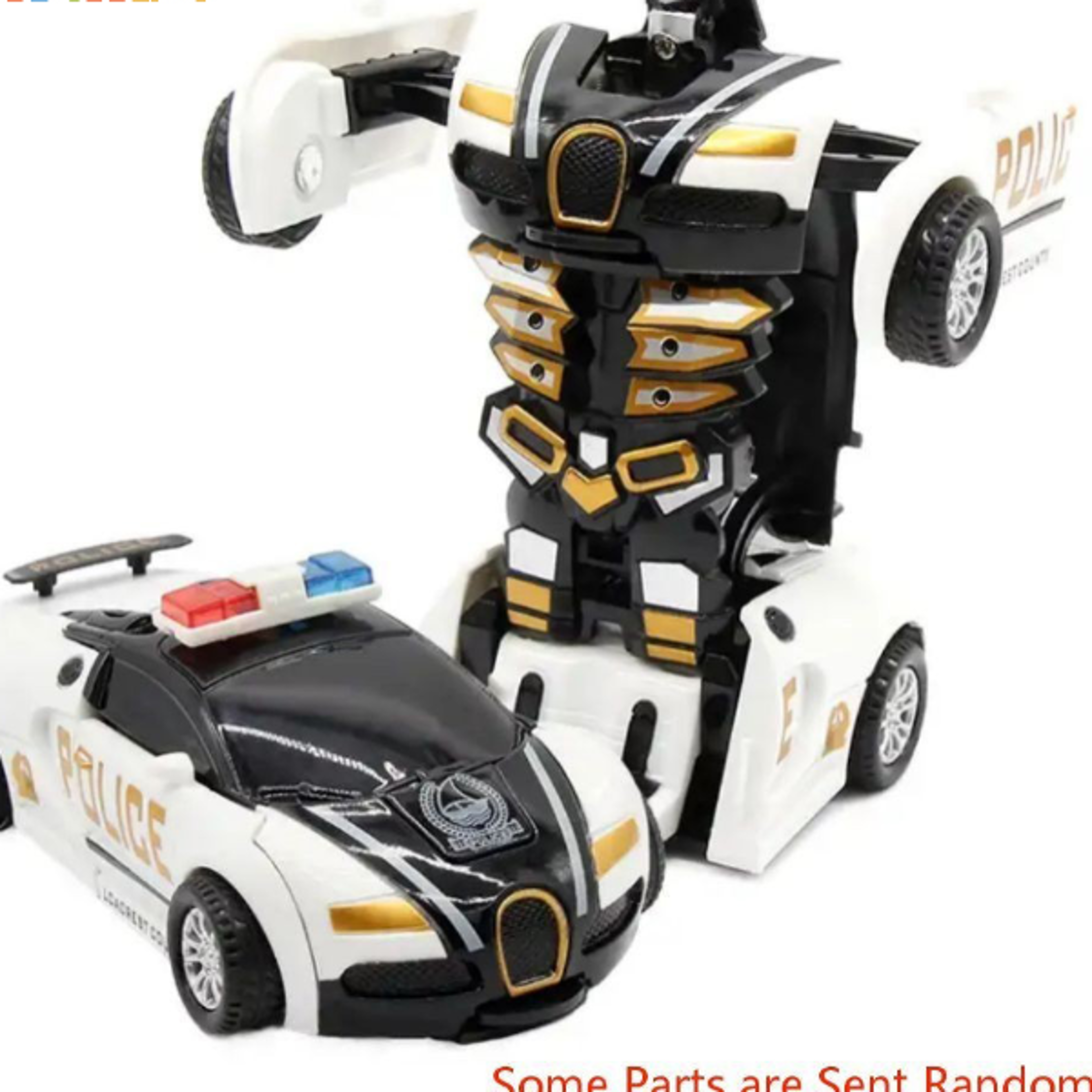 Transformable Robot Sports Car Toys No Batteries Educational Kids Gift Colorful Model Vehicle for