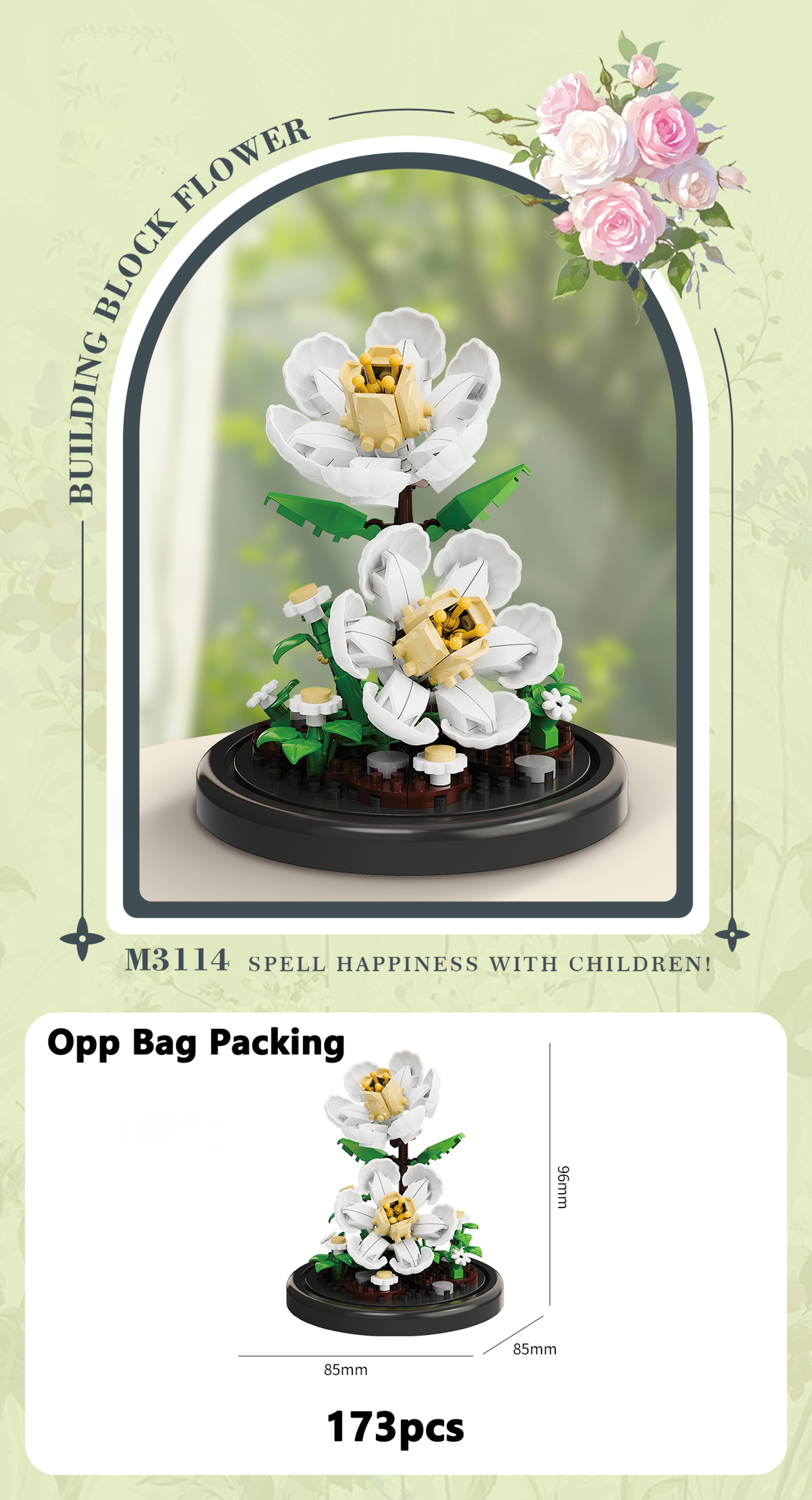 Eternal Flower Bouquet Bonsai Potted Plant Building Blocks Model Creative Puzzle Decoration for Home, Kids, and Gift – view 21