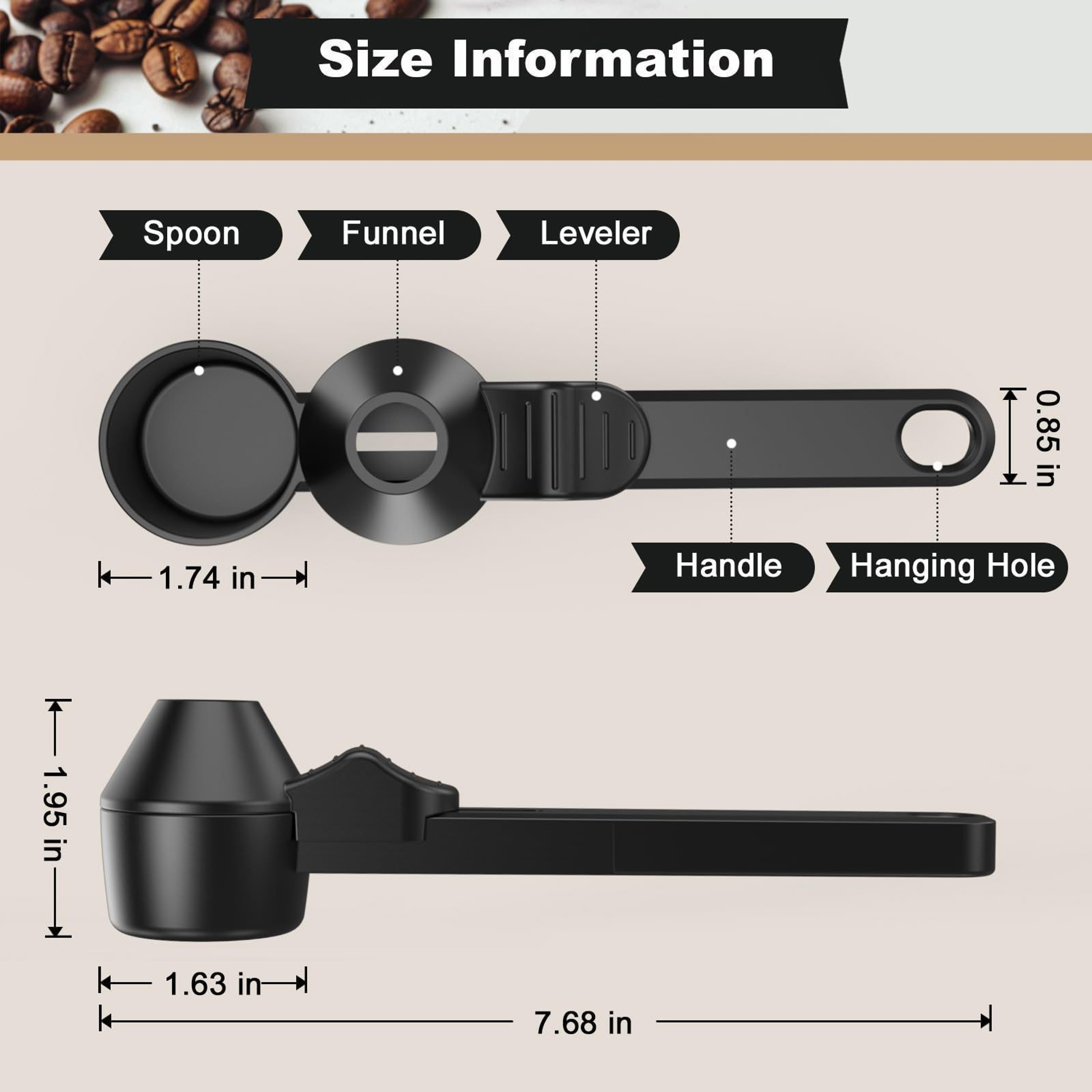 Mess Free Coffee Scoop With Funnel for Reusable K Cups – view 3