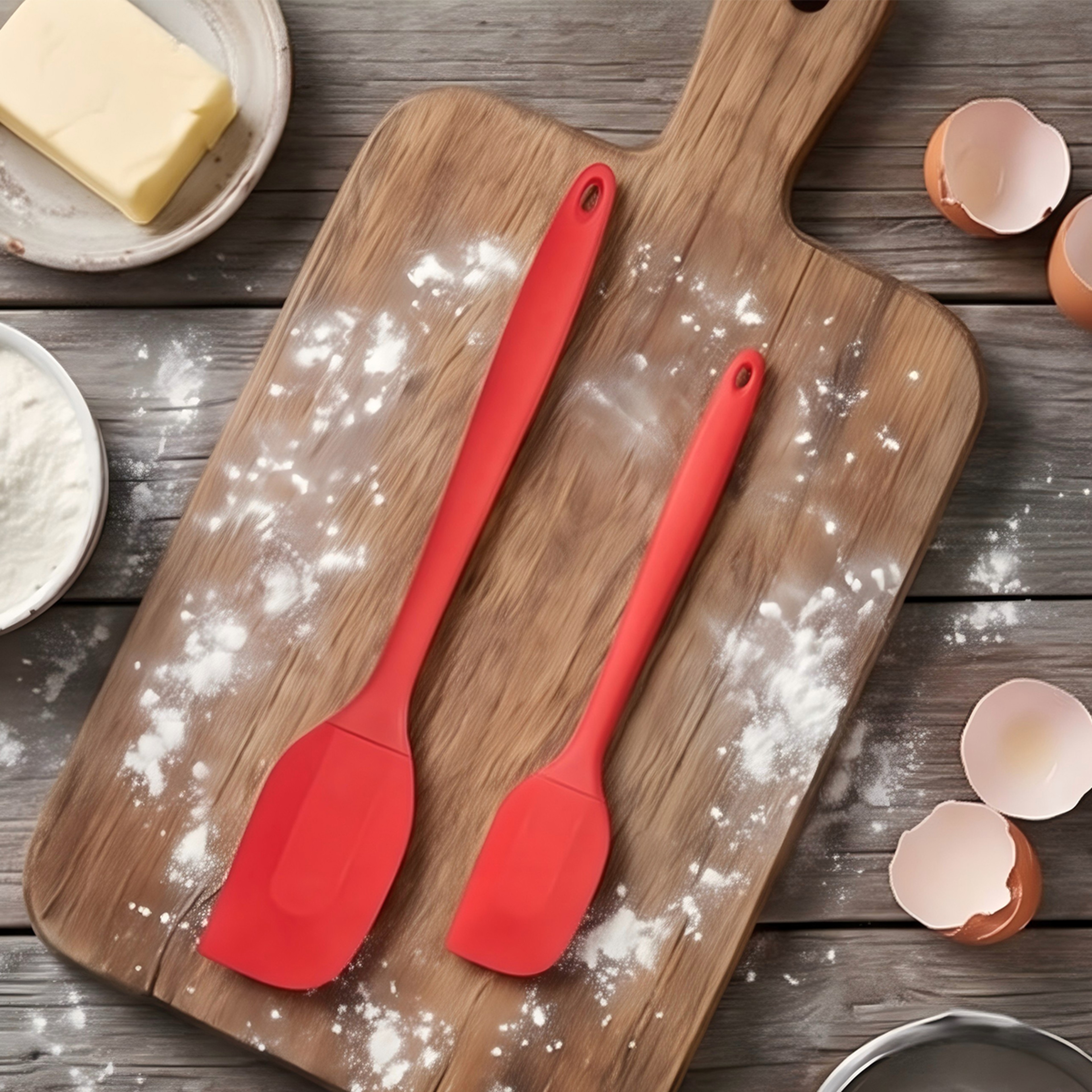 Spatula Set with Heat Resistant Baking Spatula & Pastry Scraper Tool for Cake Decorating & Cooking – view 2