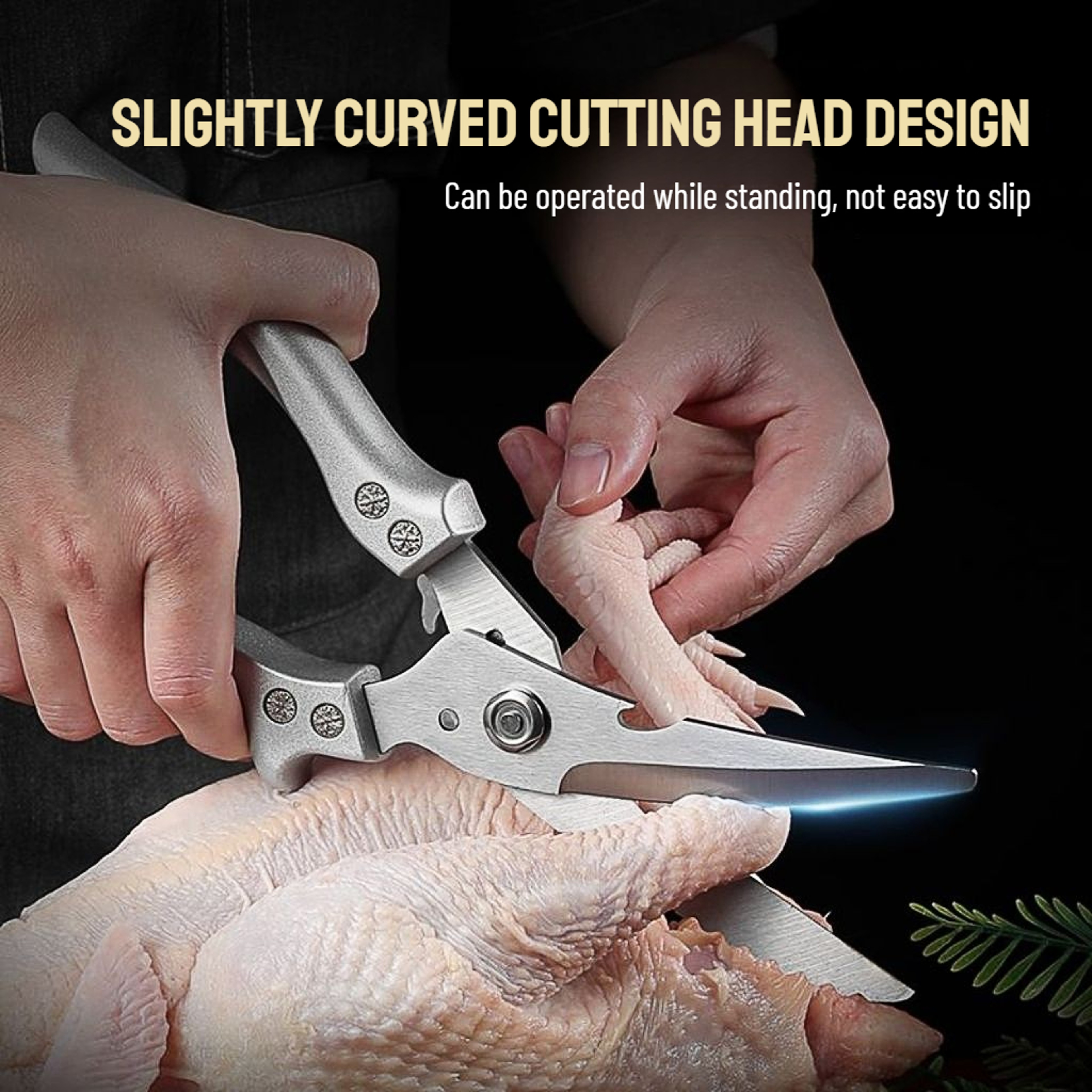 Heavy Duty Kitchen Scissors Stainless Steel Poultry & Food Shears – view 2