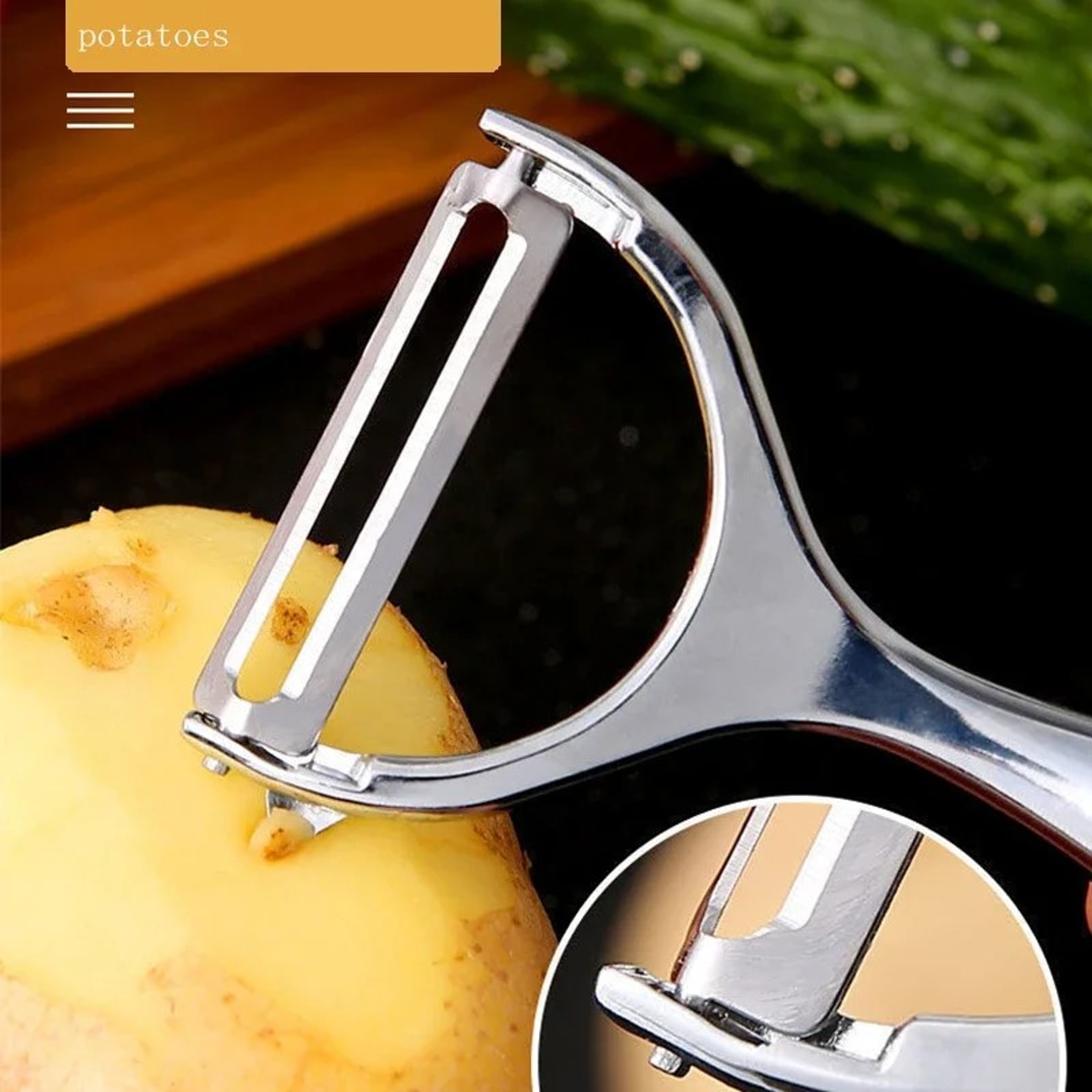 Stainless Steel Vegetable Peeler And Julienne Shredder For Potato Carrot And Fruit 3