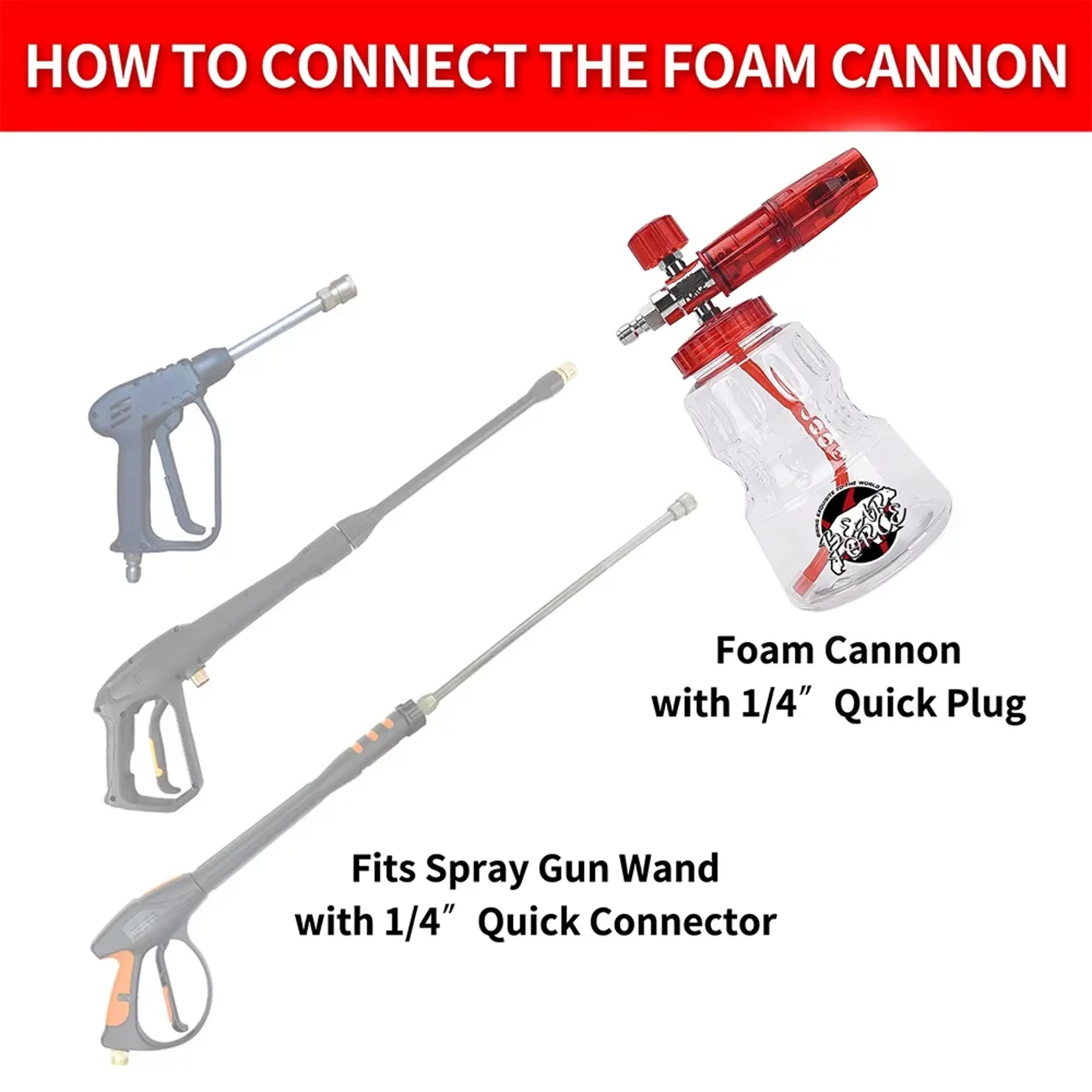 Professional Foam Generator Snow Foam Lance Premium Pressure Washer Foam Cannon With Quick Connecto 2