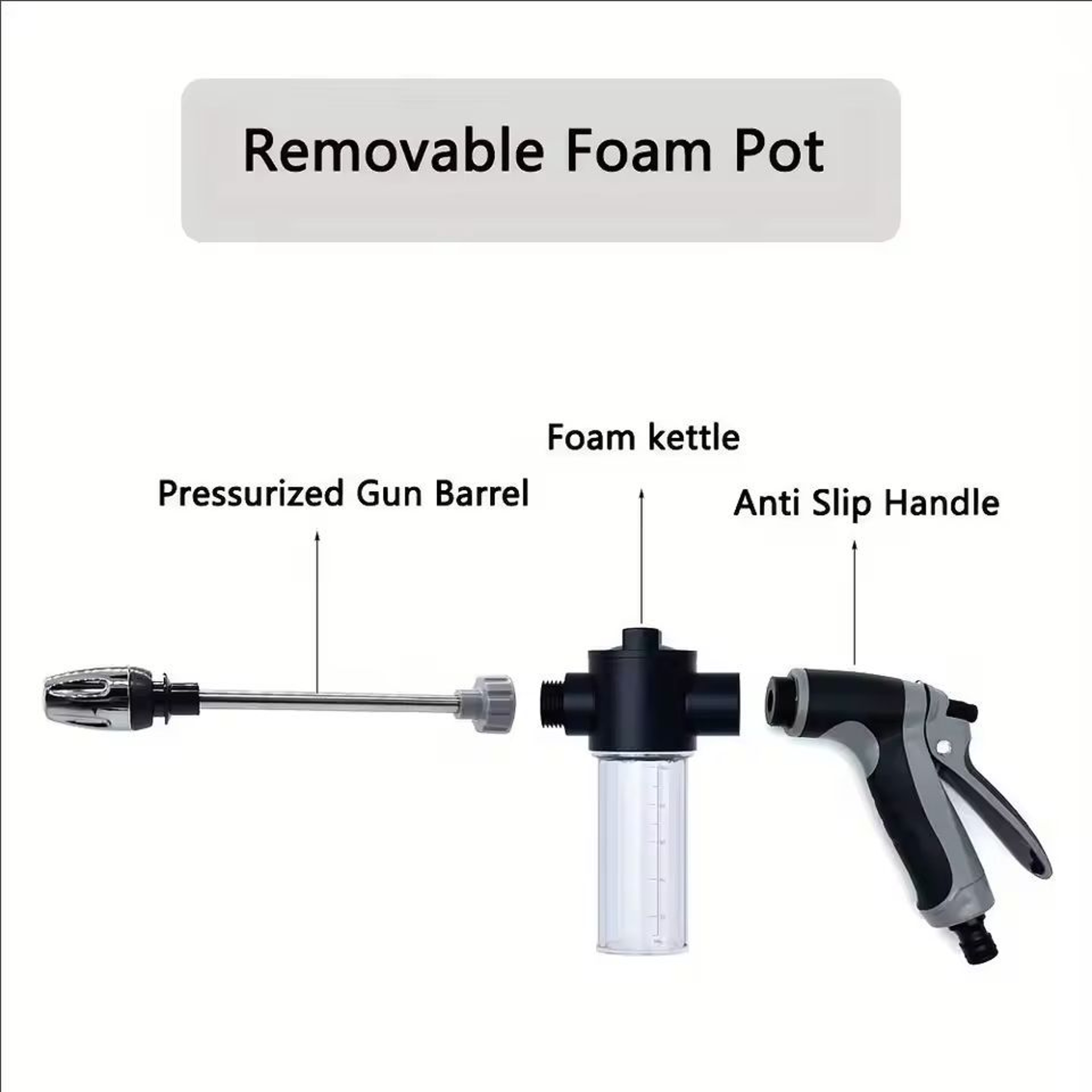 TurboFoam High Pressure Car Wash Spray Gun with Adjustable Hose Nozzle & Foam Sprayer – view 2