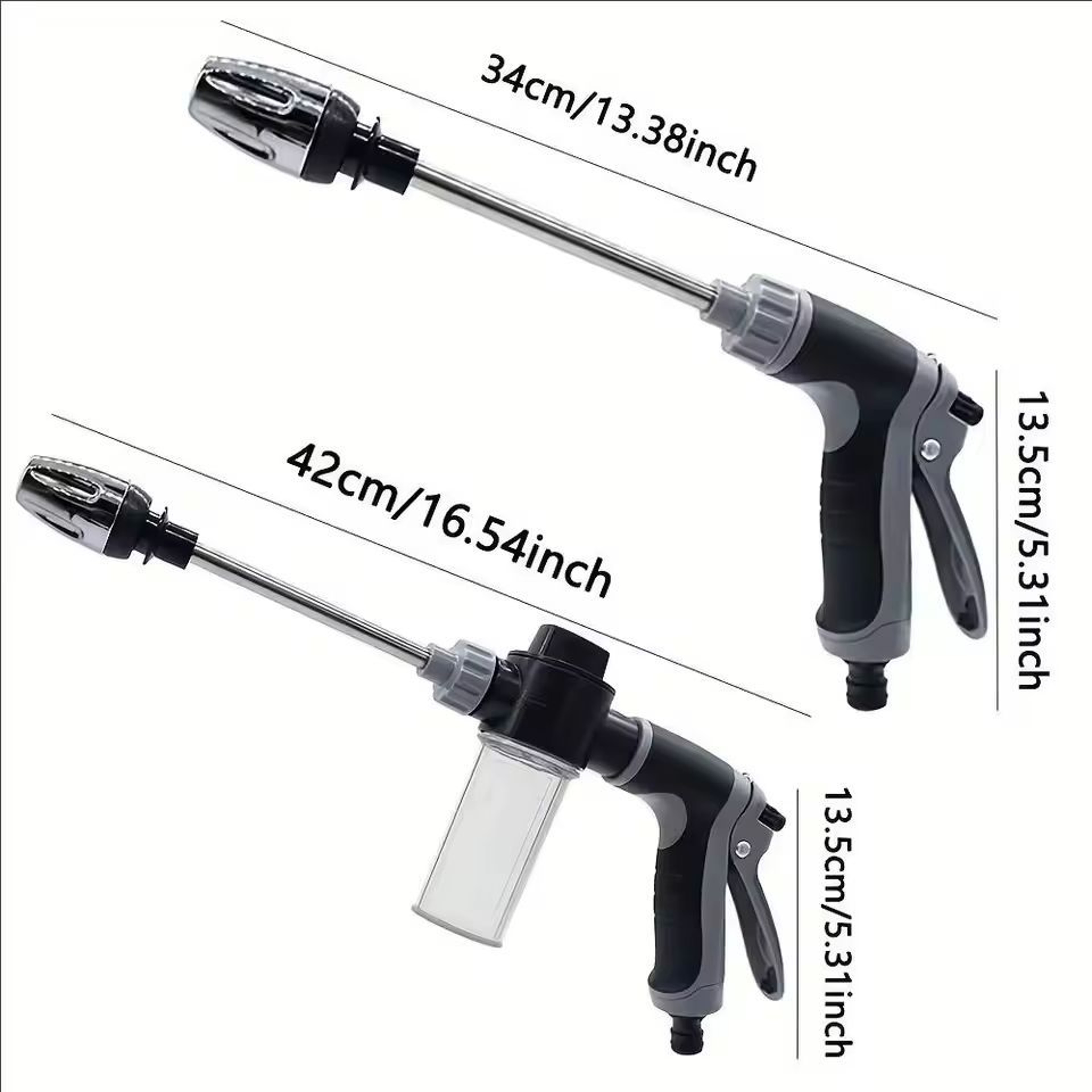 TurboFoam High Pressure Car Wash Spray Gun with Adjustable Hose Nozzle & Foam Sprayer – view 4