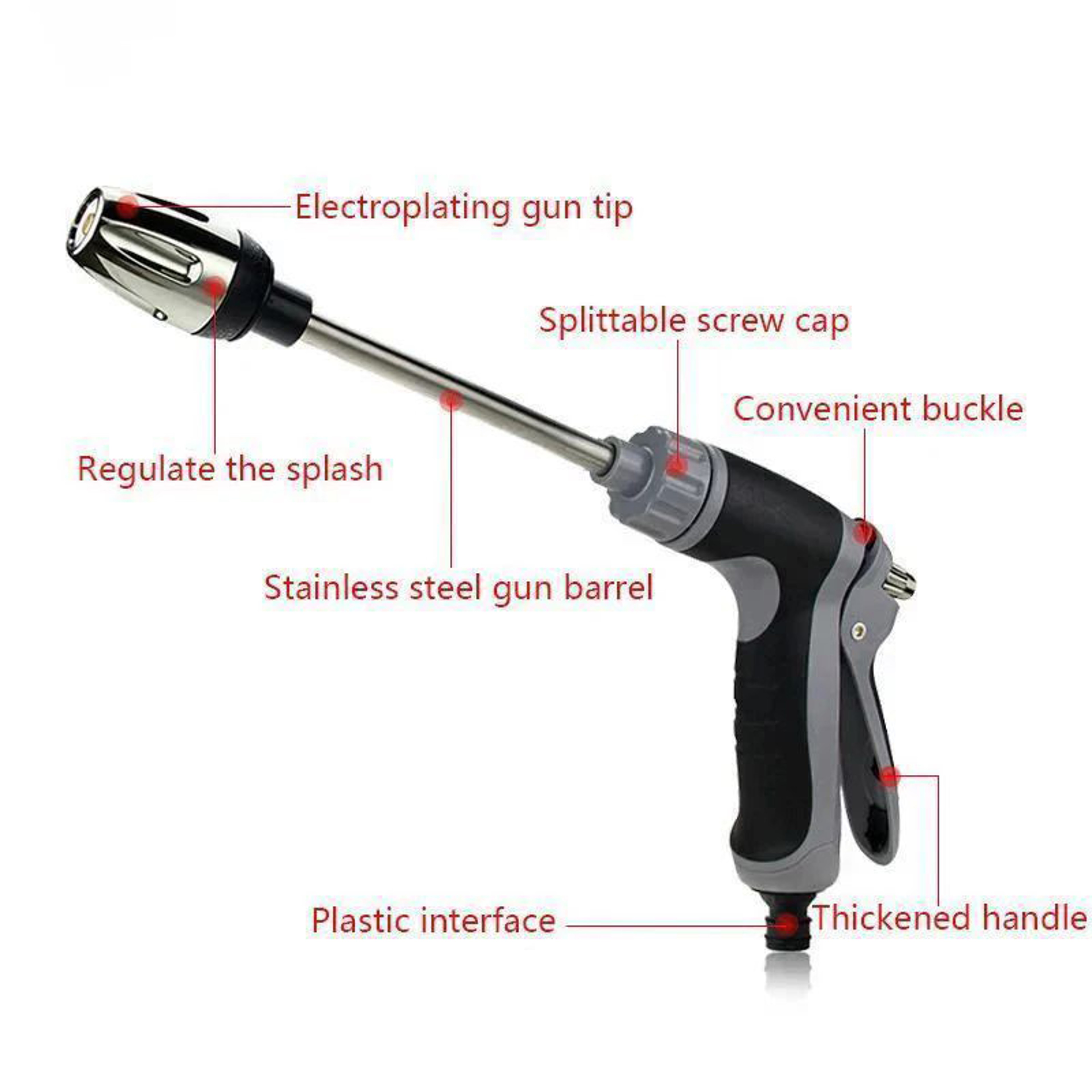 AquaFoam High Pressure Hose Nozzle  Foam Sprayer For Car Washing Lawn Care  Outdoor Cleaning 2