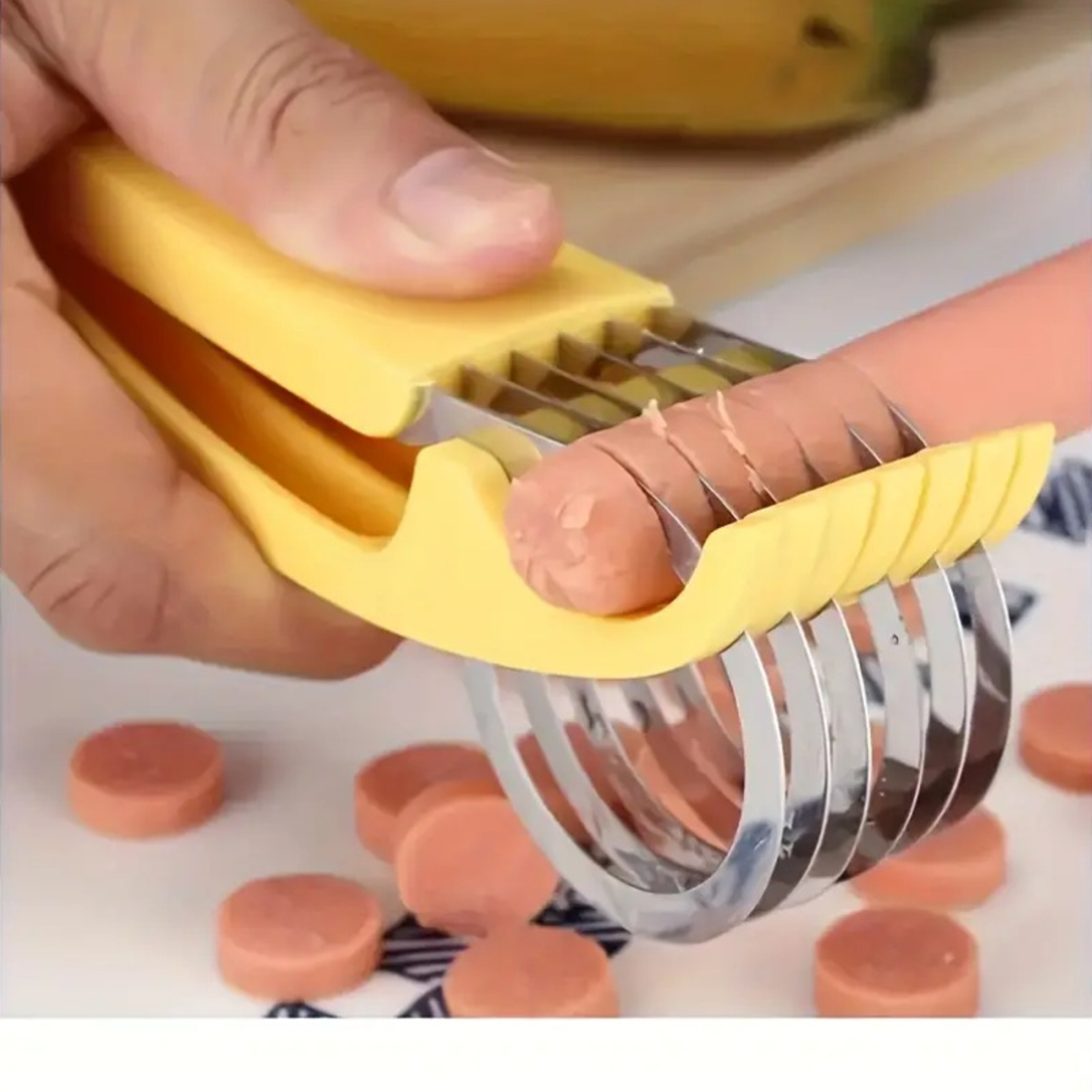 Stainless Steel Banana  Vegetable Slicer Easy Cut Kitchen Slicing Tool 2