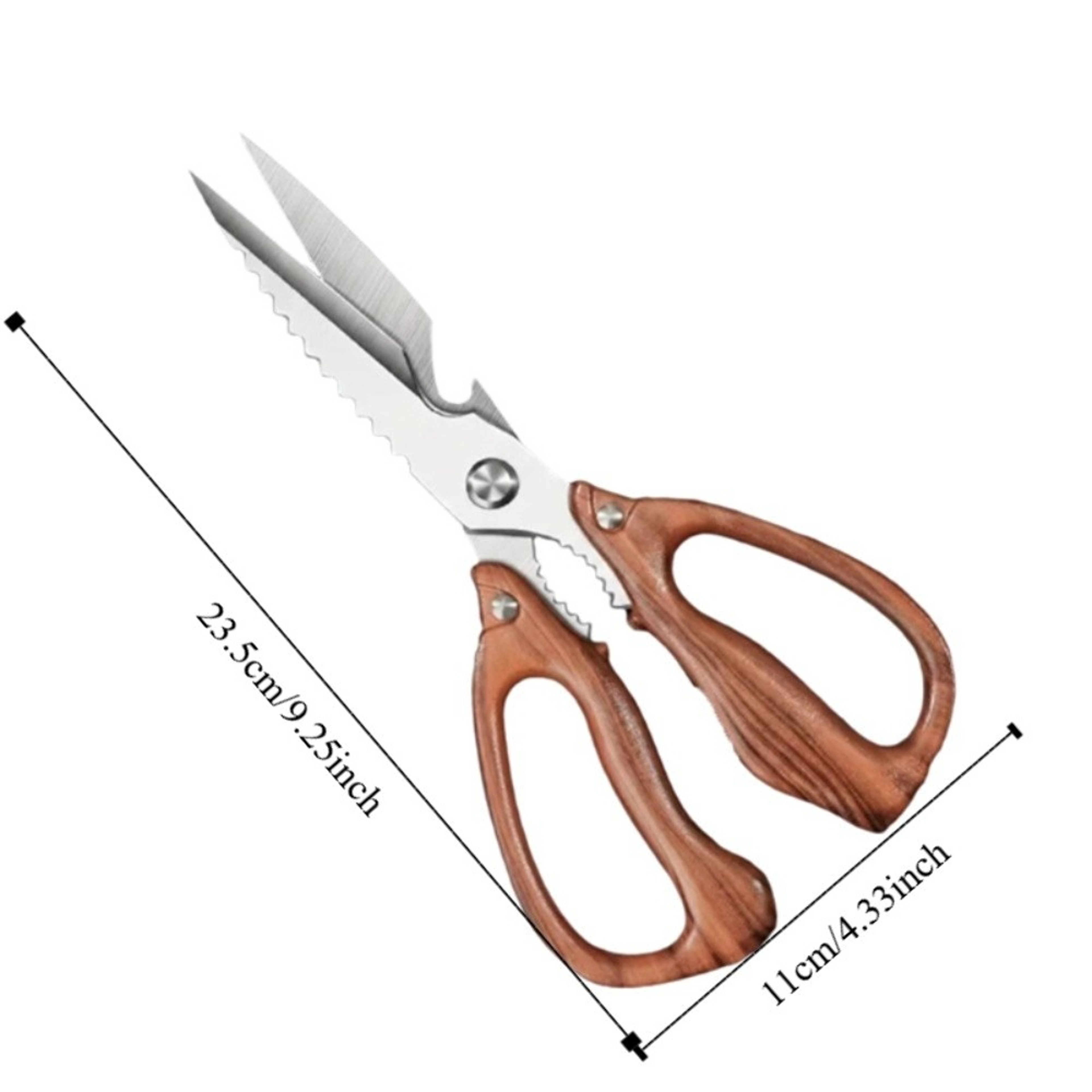 Heavy Duty Stainless Steel Kitchen Shears for Poultry, Fish & BBQ Prep – view 6
