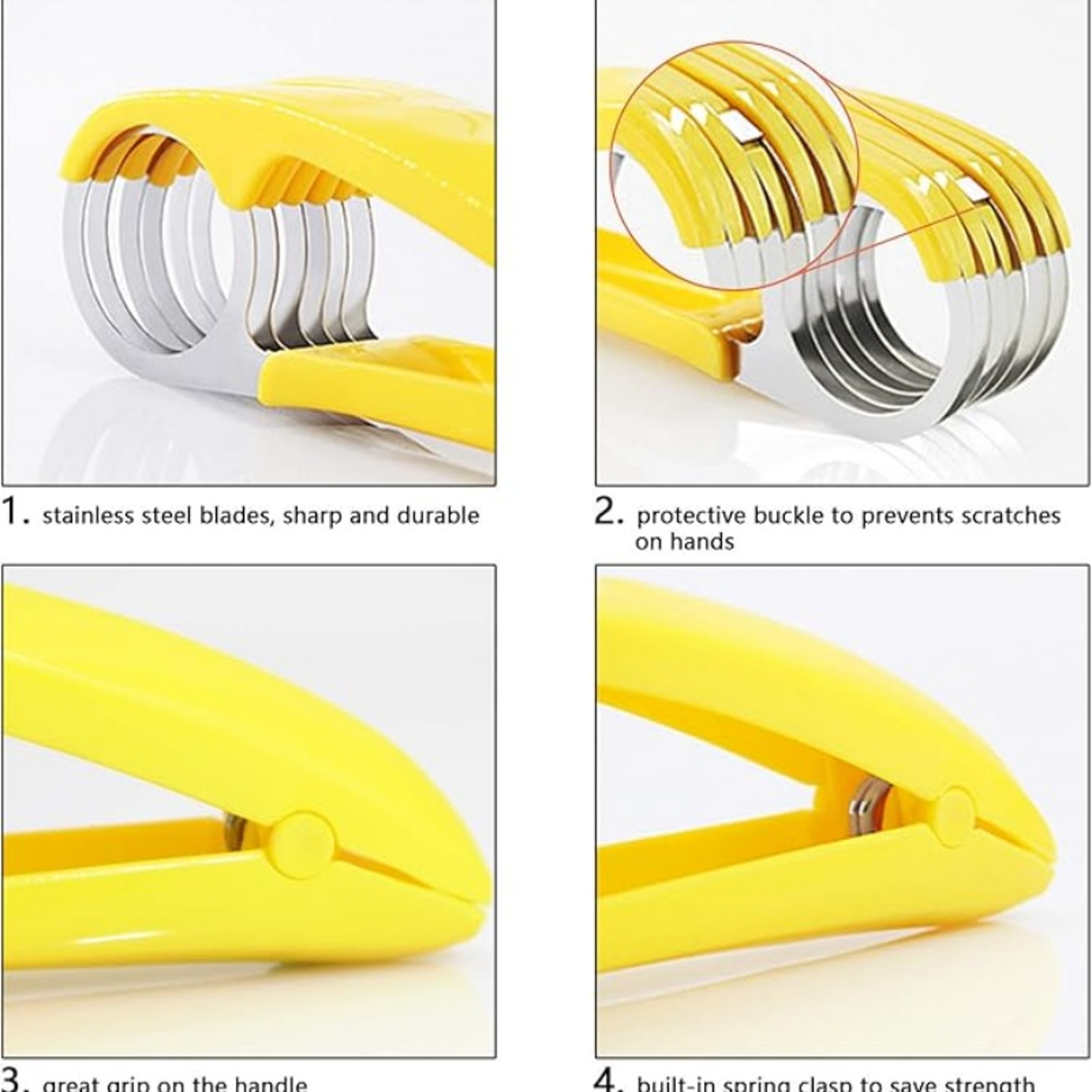 QuickSlice Fruit Cutter Safe Stainless Steel Banana Slicer for Fast Fruit Prep – view 4