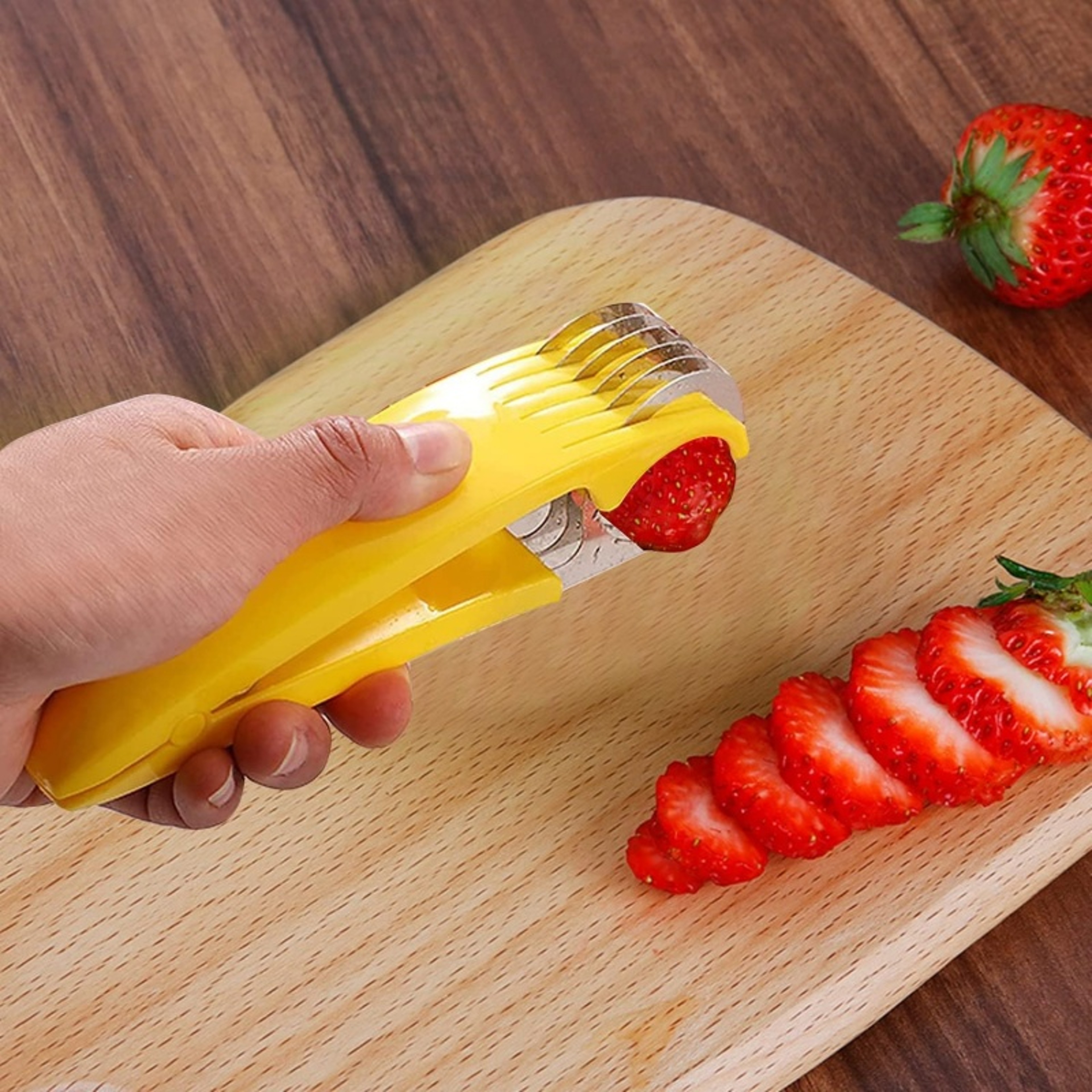 QuickSlice Fruit Cutter Safe Stainless Steel Banana Slicer for Fast Fruit Prep – view 7