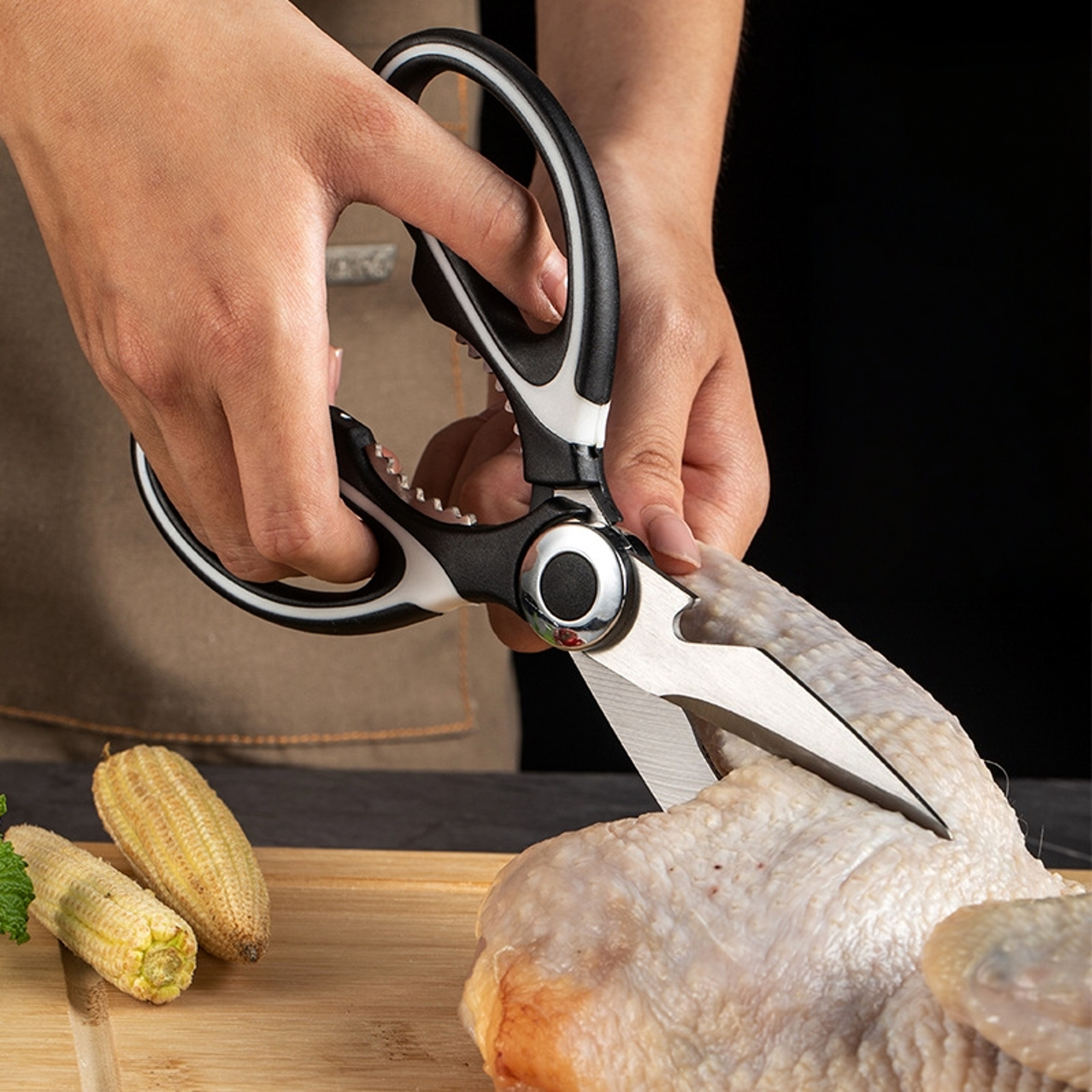 PrecisionCut Pro Stainless Steel Kitchen Scissors  Poultry Shears MultiTool 0