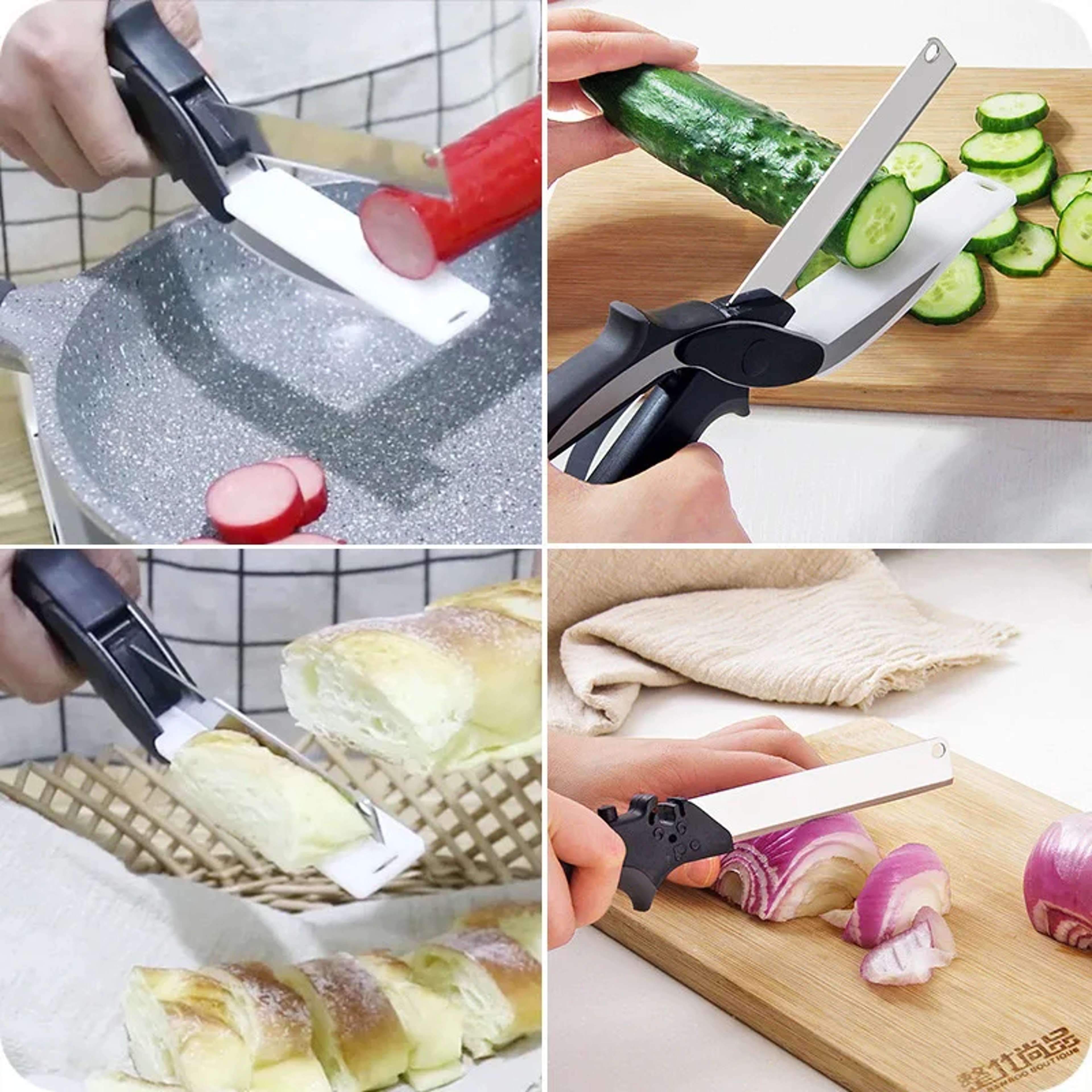 QuickSlice Pro Kitchen Scissors  Cutting Board Chopper 1