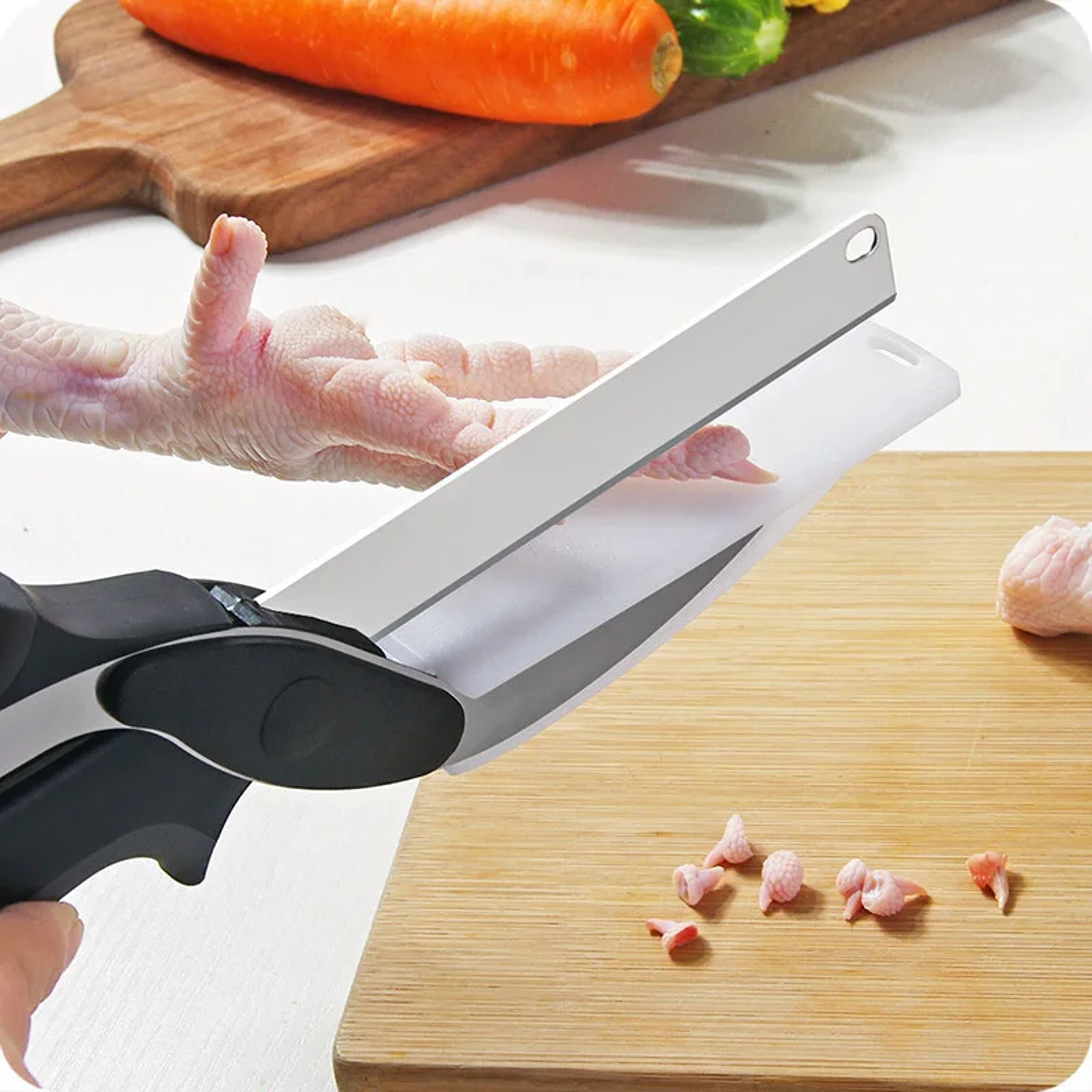 QuickSlice Pro Kitchen Scissors  Cutting Board Chopper 2