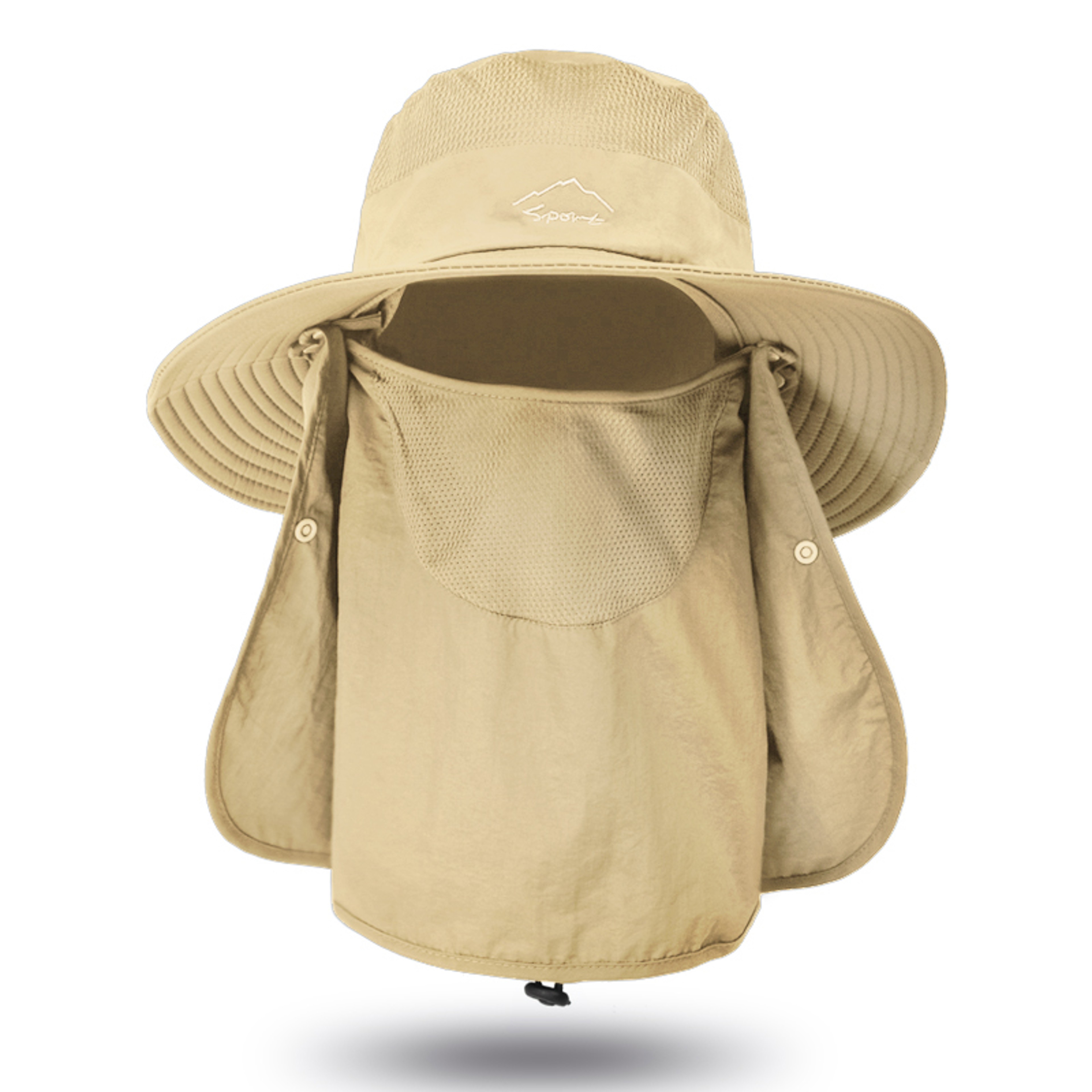 All Weather Breathable Quick Dry Fishing Sun Hat With Face Mask  UV Protection Outdoor Boonie Cap 6