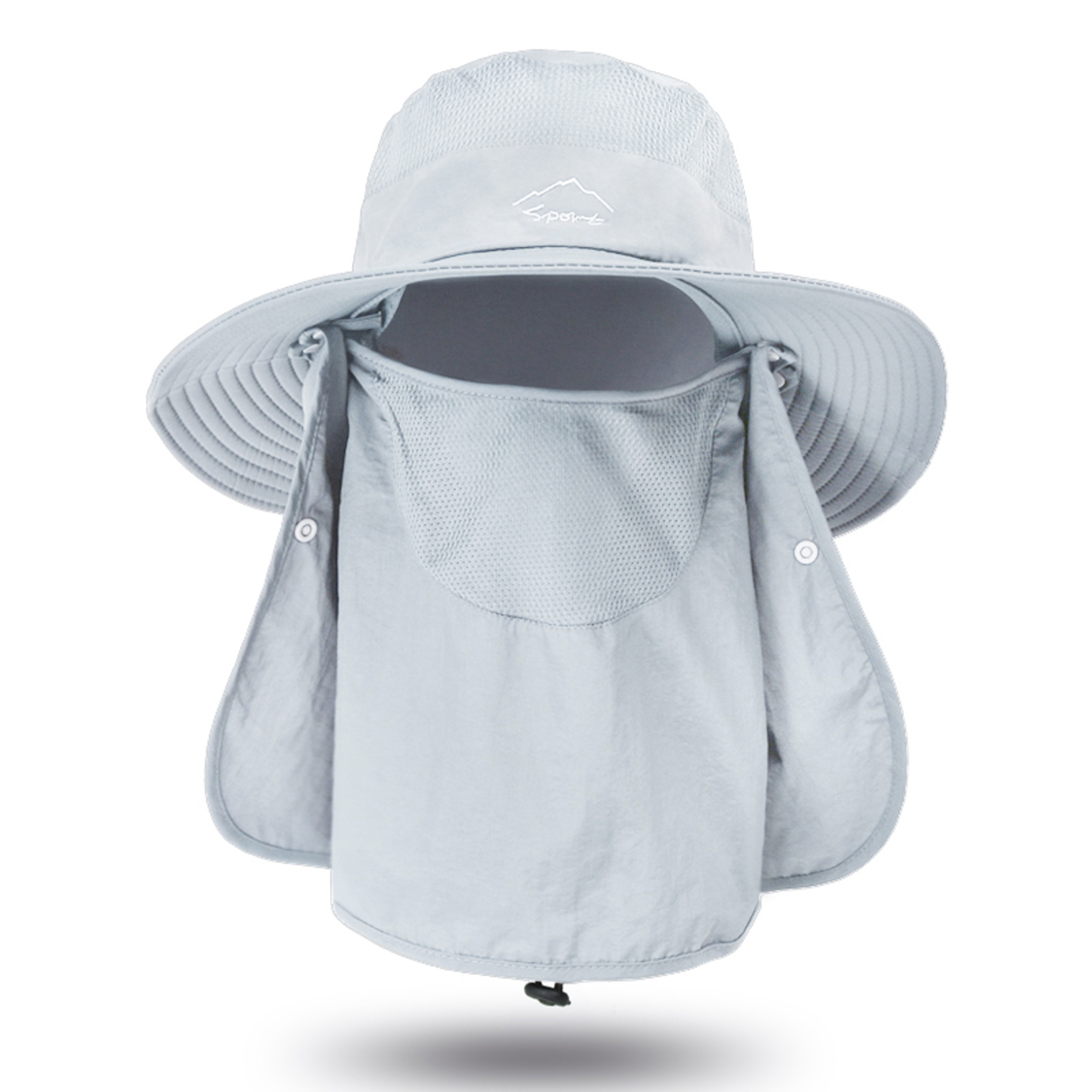 All Weather Breathable Quick Dry Fishing Sun Hat With Face Mask  UV Protection Outdoor Boonie Cap 12