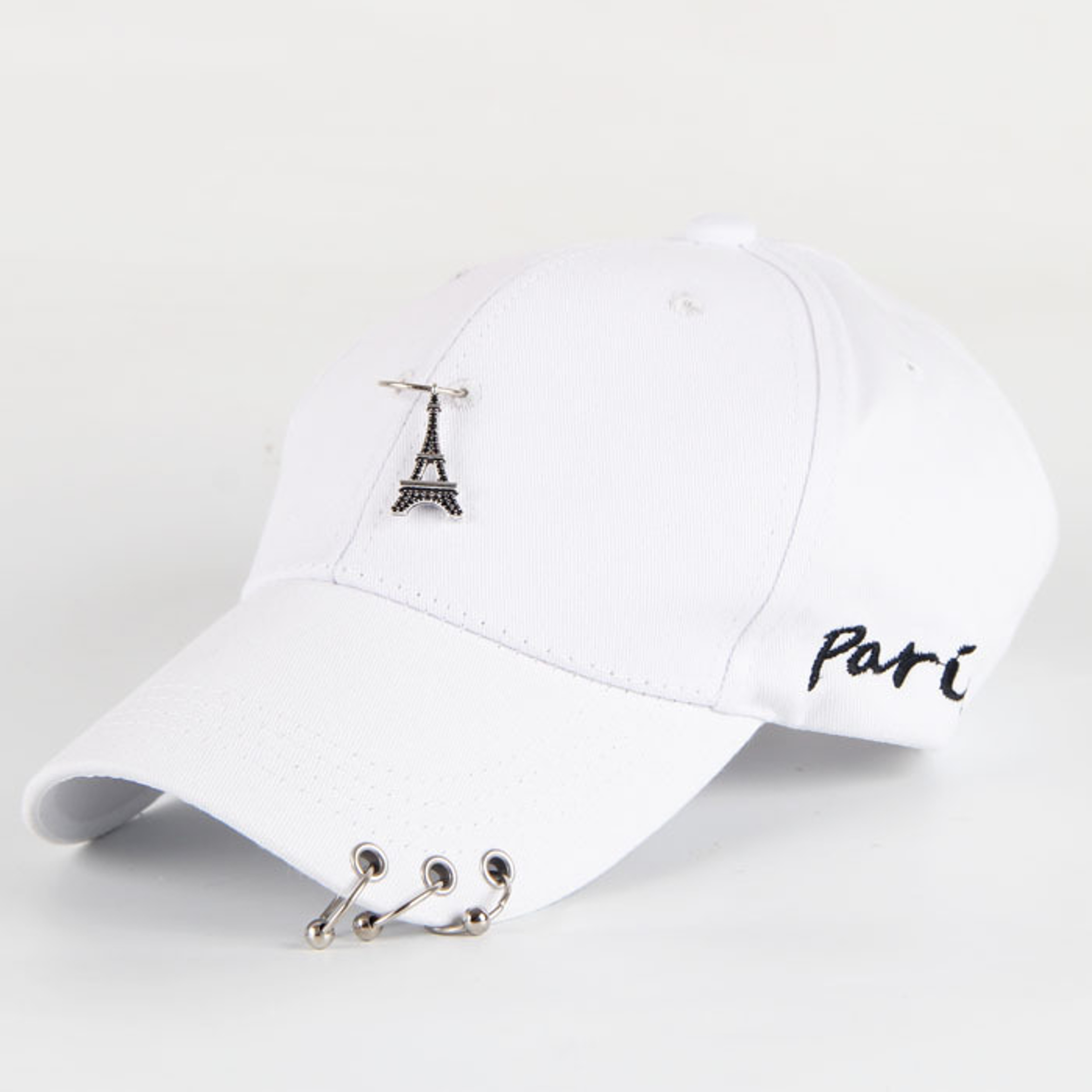 Urban Edge Cotton Punk Baseball Cap Creative Piercing Ring Hip Hop Snapback Hat – view 7