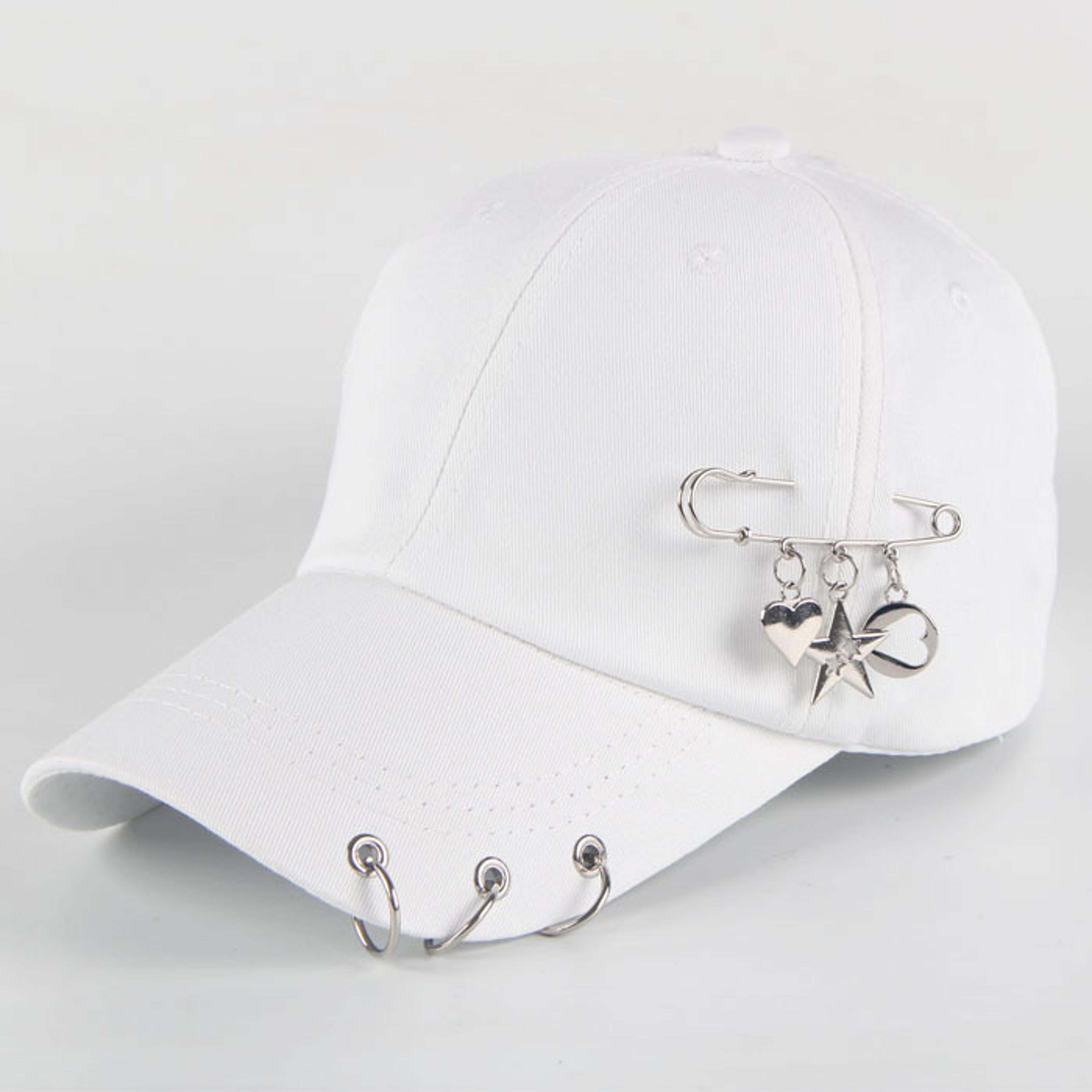 Urban Edge Cotton Punk Baseball Cap Creative Piercing Ring Hip Hop Snapback Hat – view 6