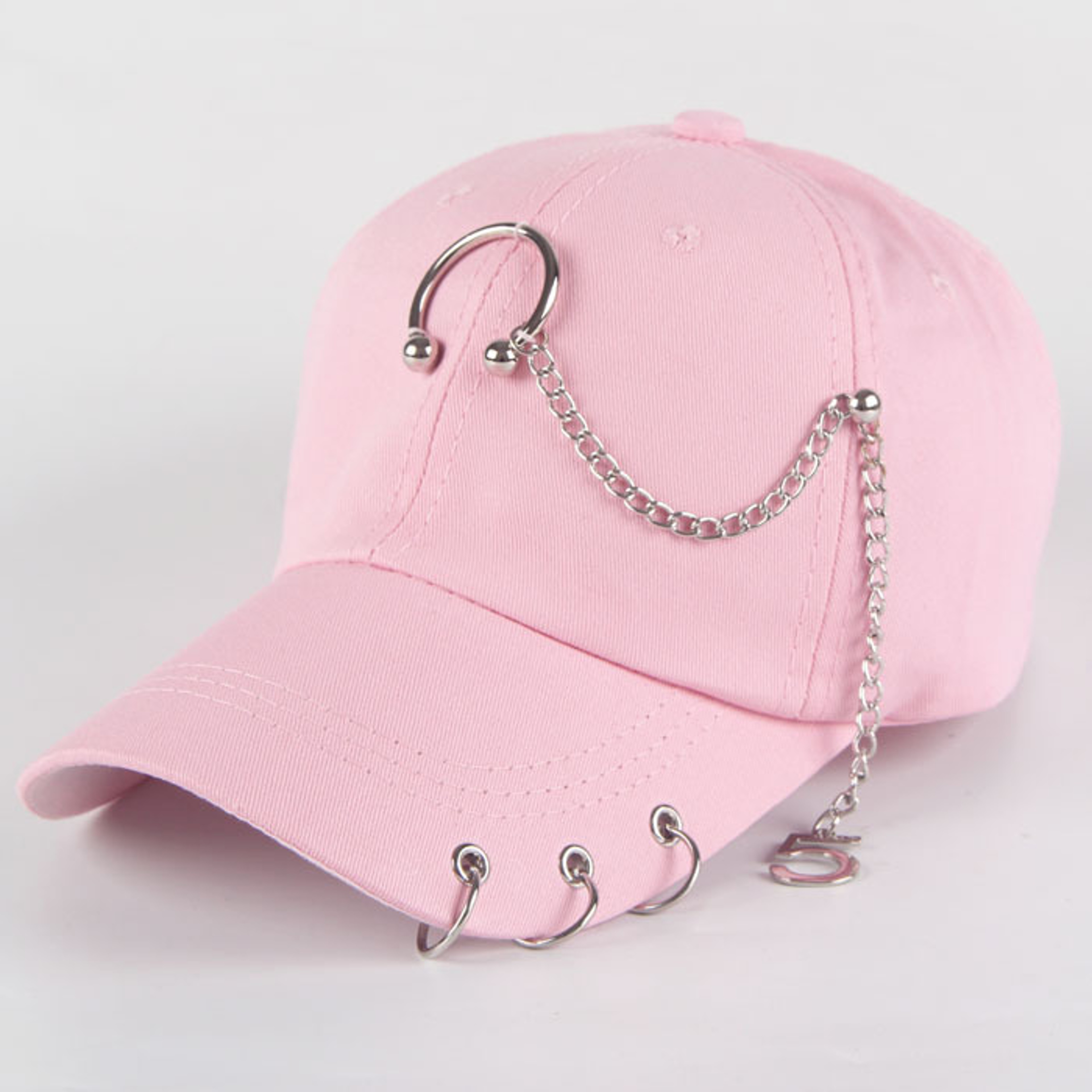 Urban Edge Cotton Punk Baseball Cap Creative Piercing Ring Hip Hop Snapback Hat – view 17