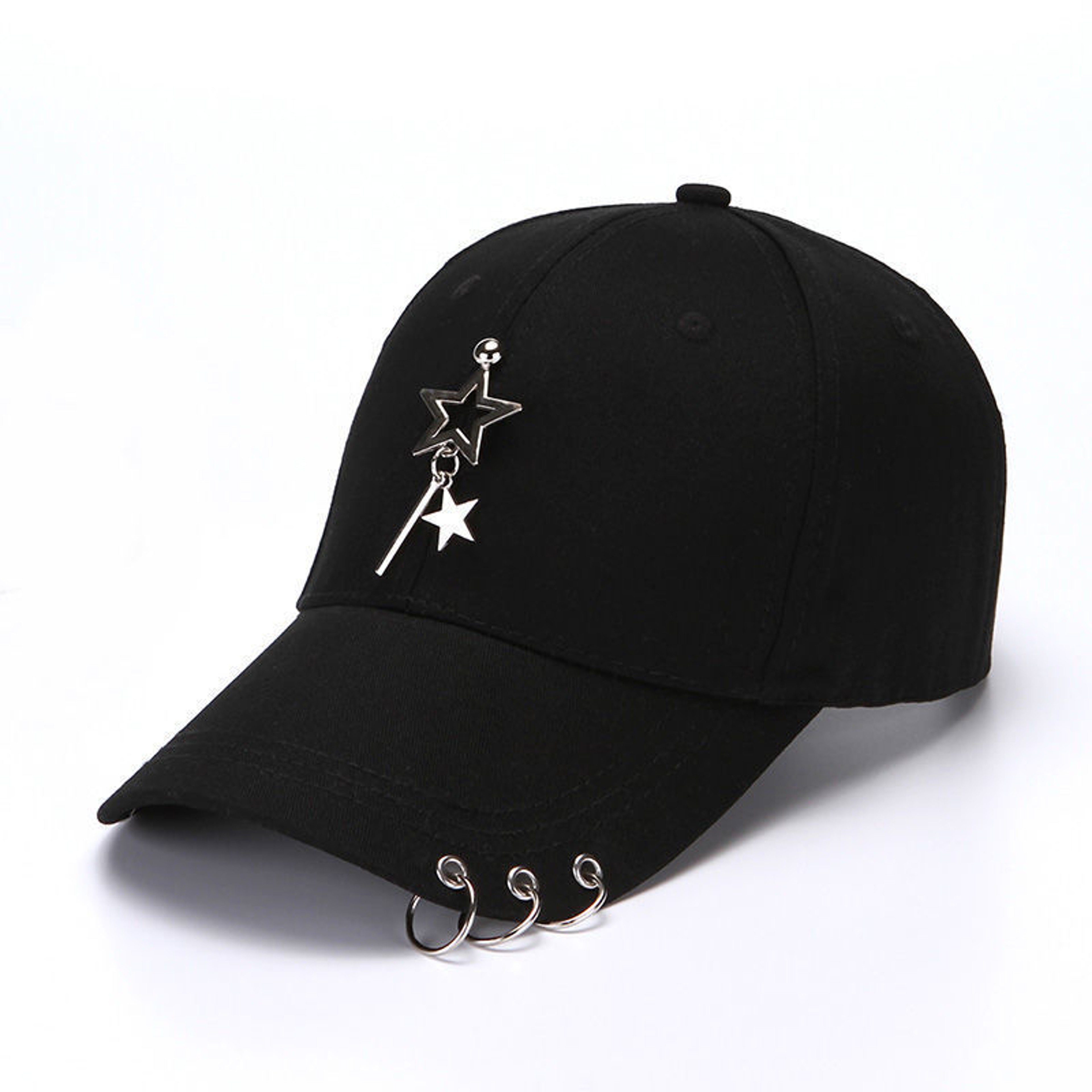 Urban Edge Cotton Punk Baseball Cap Creative Piercing Ring Hip Hop Snapback Hat – view 20
