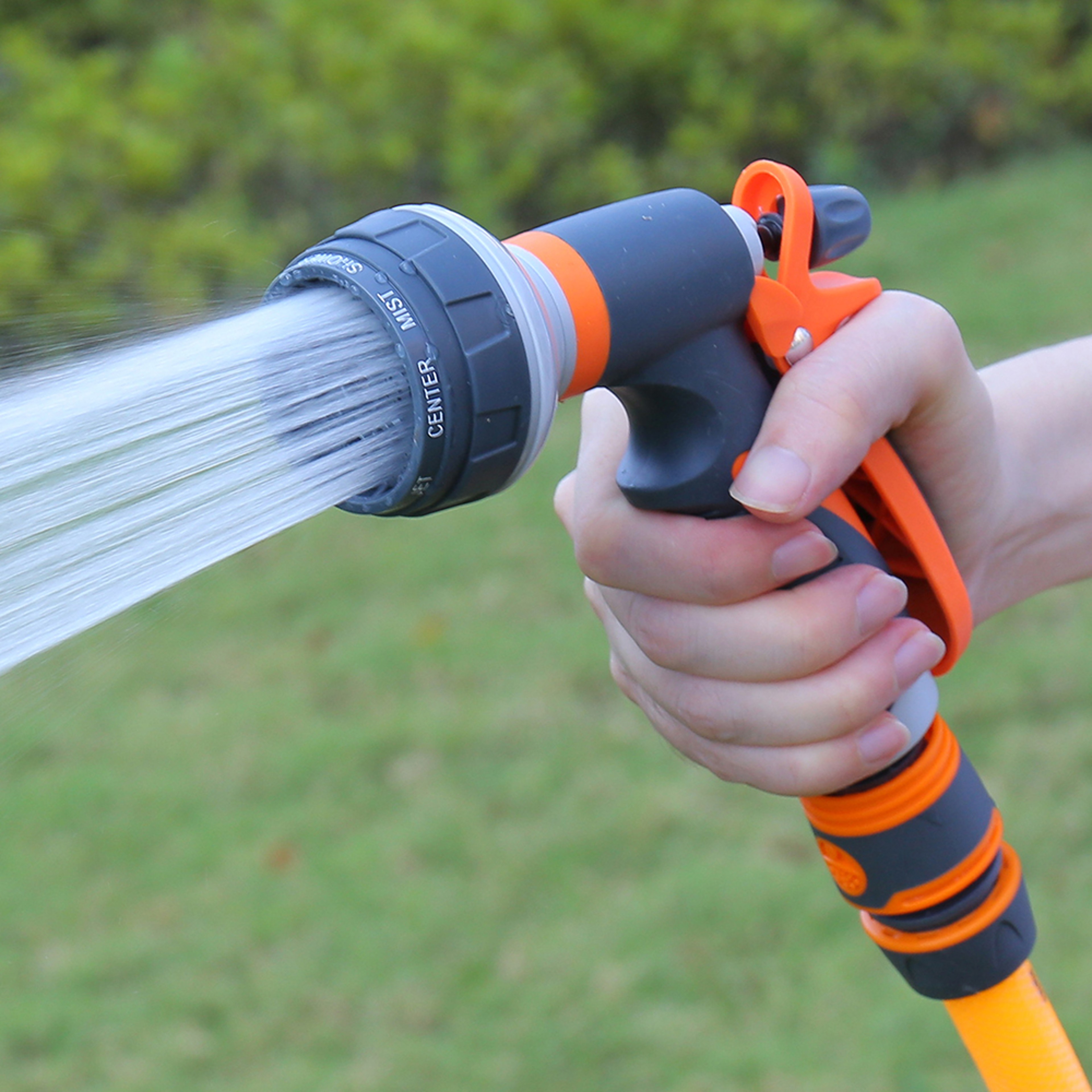 High Pressure Watering Gun Garden Nozzle 8 Spray Modes For Lawn Yard  Plant Watering Adjustable Gar 0