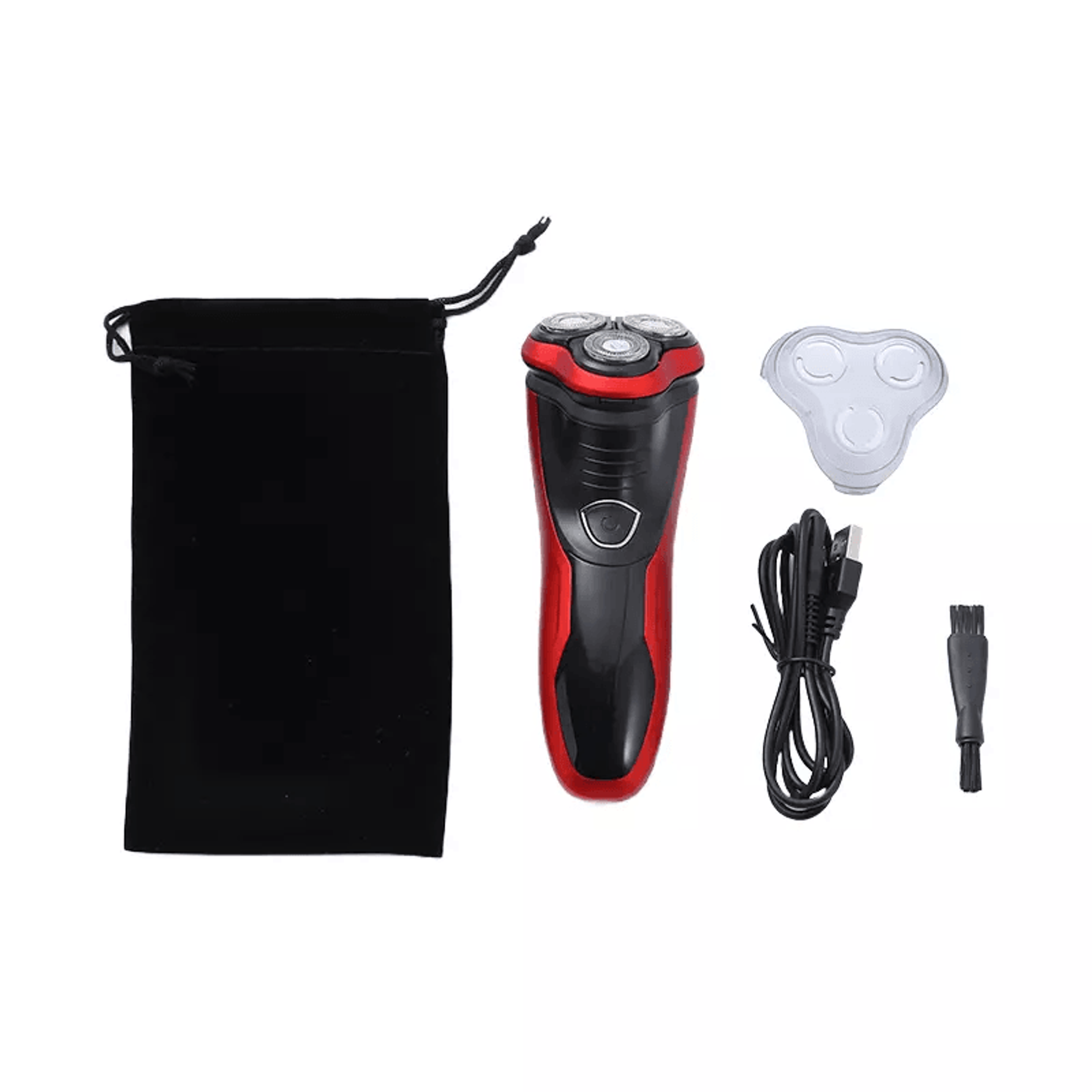 Cordless Mens Razor Rotary Waterproof Electric Shaver Wet Dry Grooming Tool With PopUp Trimmer And  2