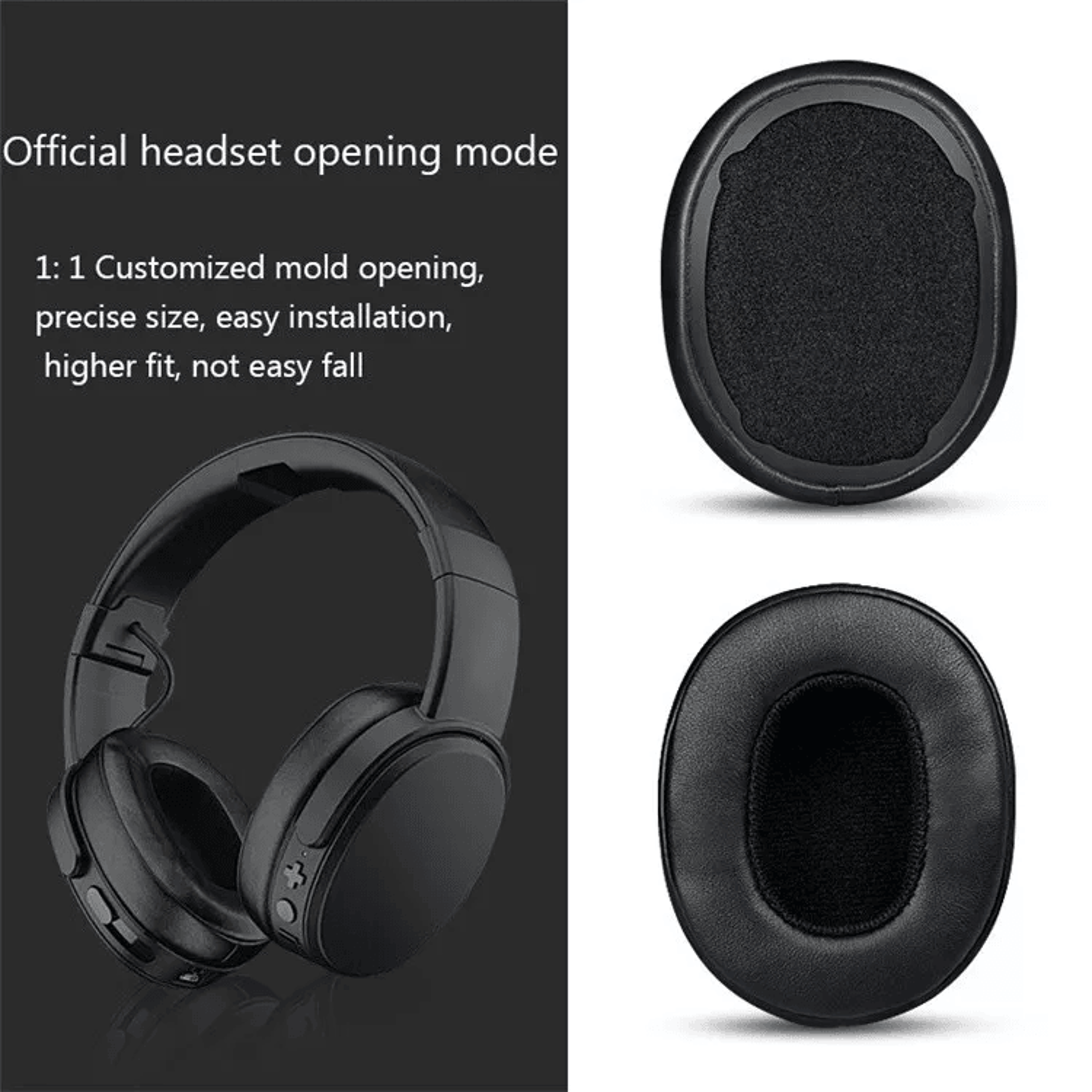 Premium Replacement Ear Cushions For Skullcandy Crusher Wireless  Hesh Headphones Durable Leather E 5