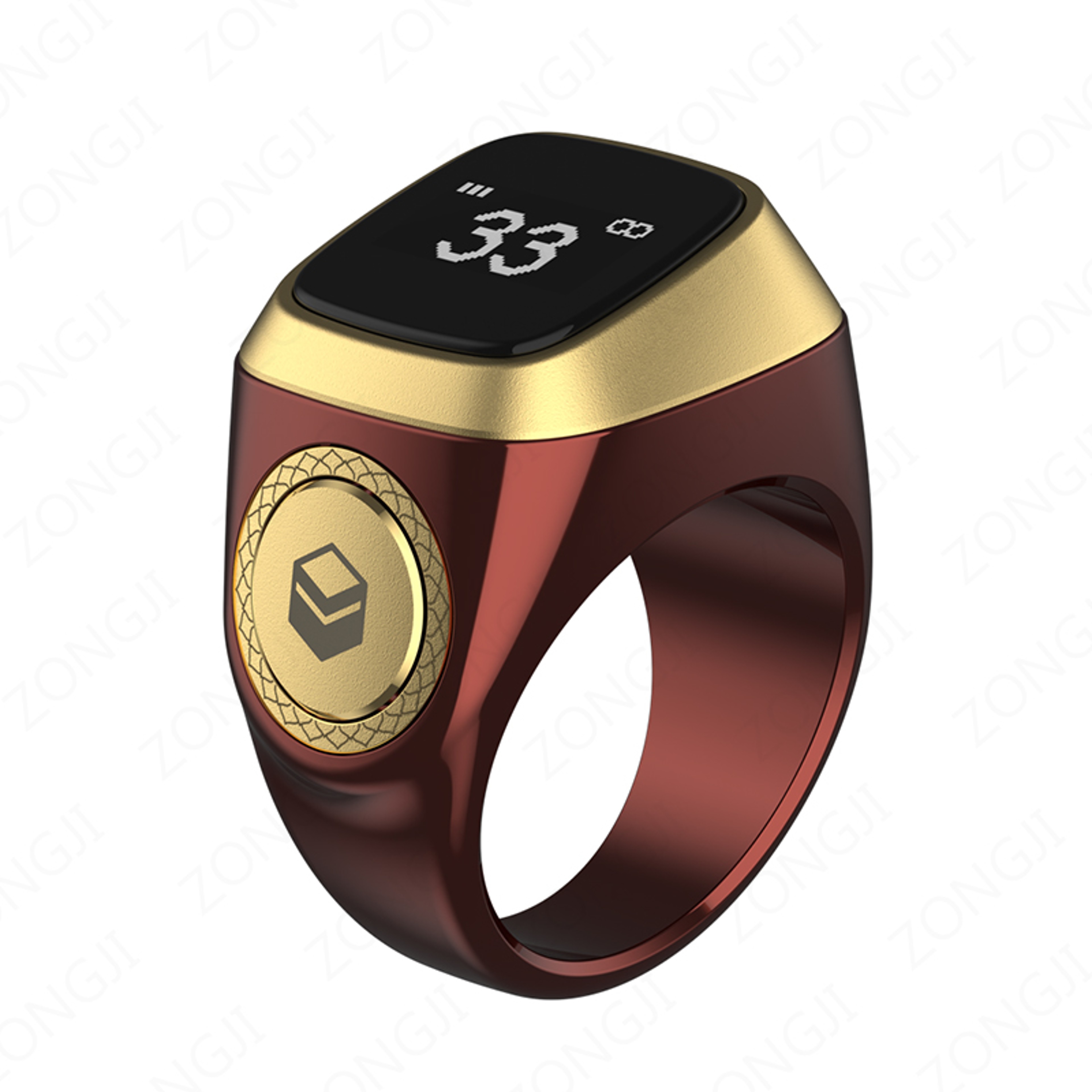 Waterproof Praise Tally Ring Smart Digital Counter for Zikr  Muslim Prayer Time