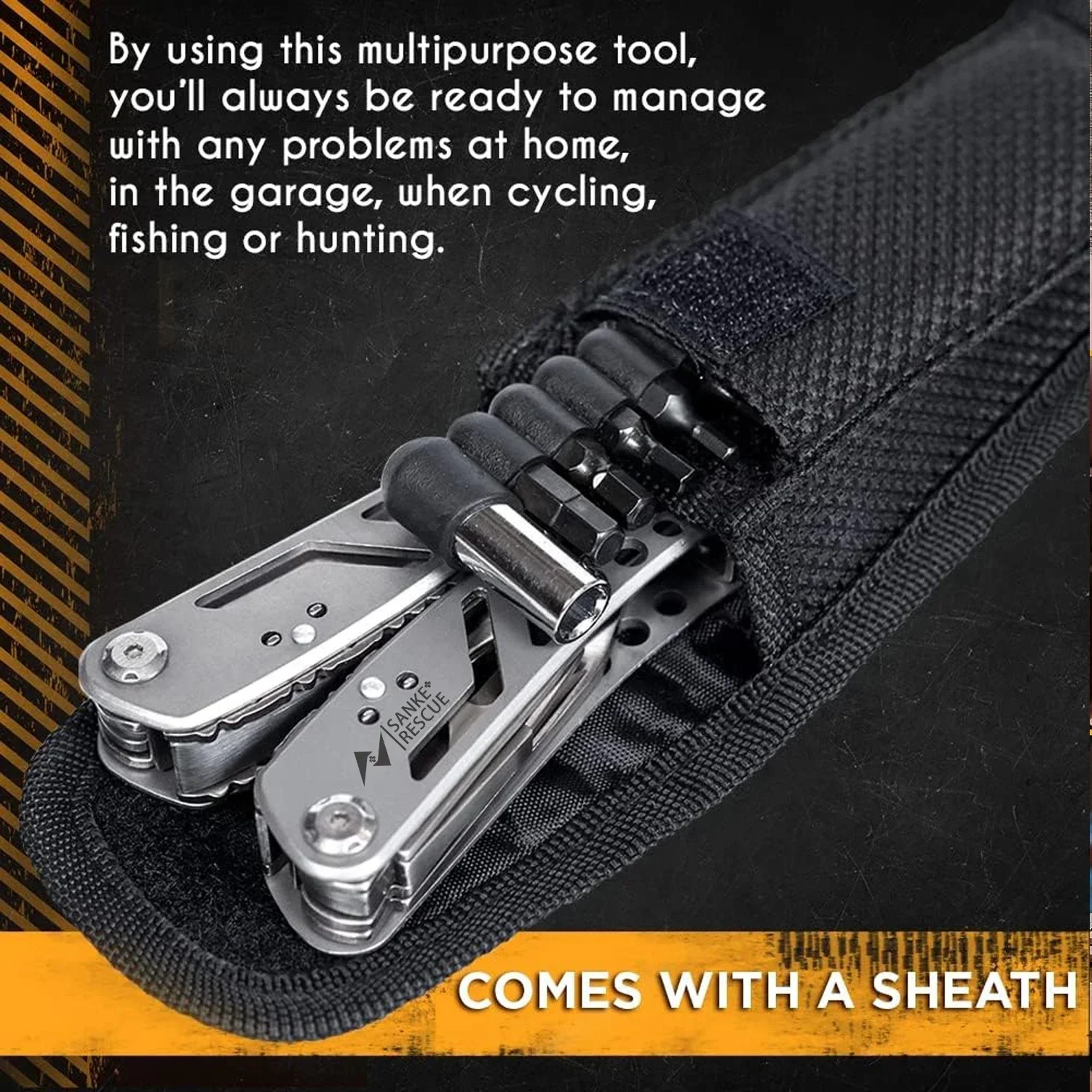 Multitool 24-in-1 Pliers with Professional Multi-tool for Survival, Camping, Hunting, Compact Tools Set for Men, Dad – view 6