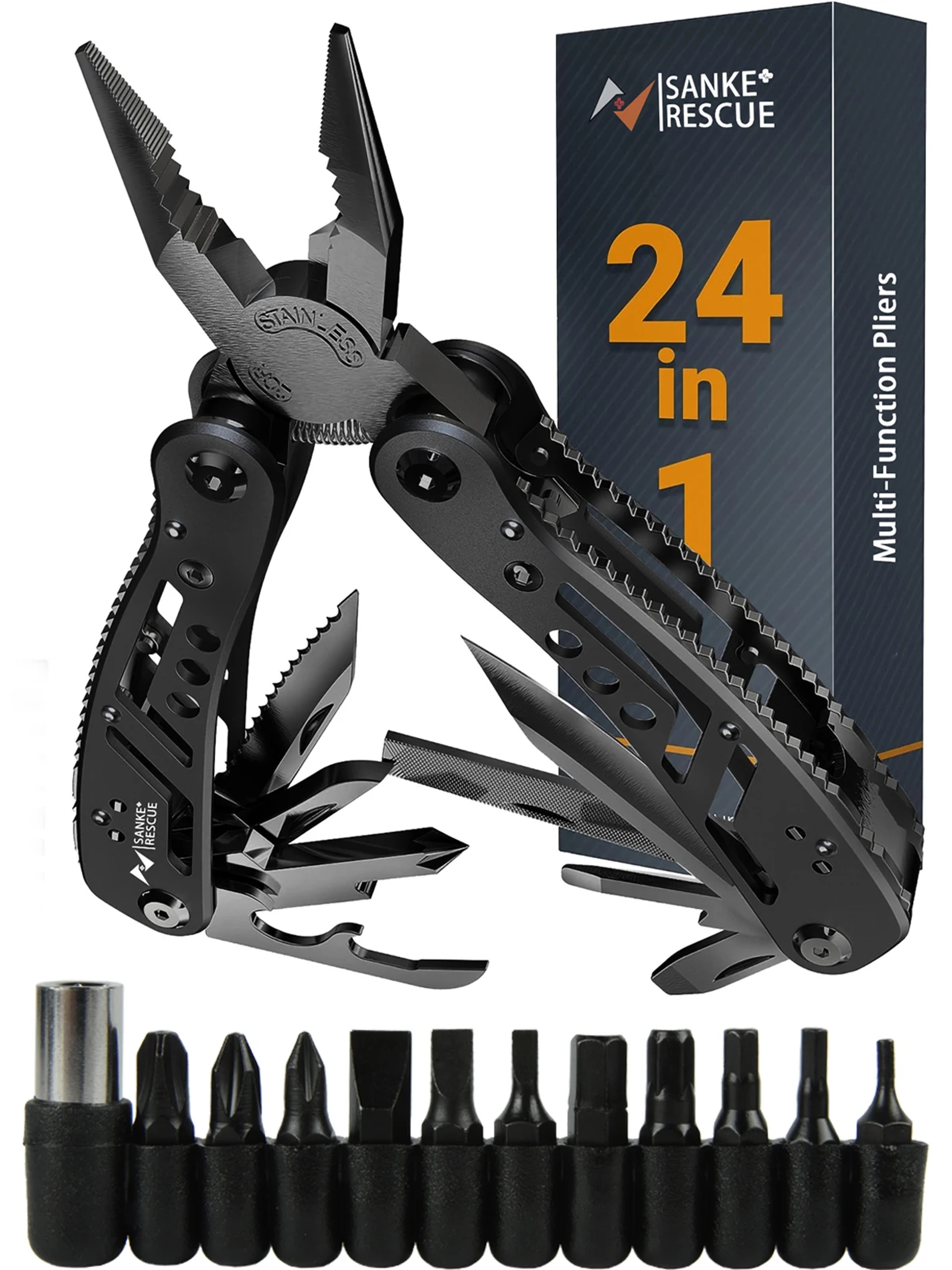Multitool 24-in-1 Pliers with Professional Multi-tool for Survival, Camping, Hunting, Compact Tools Set for Men, Dad – view 8