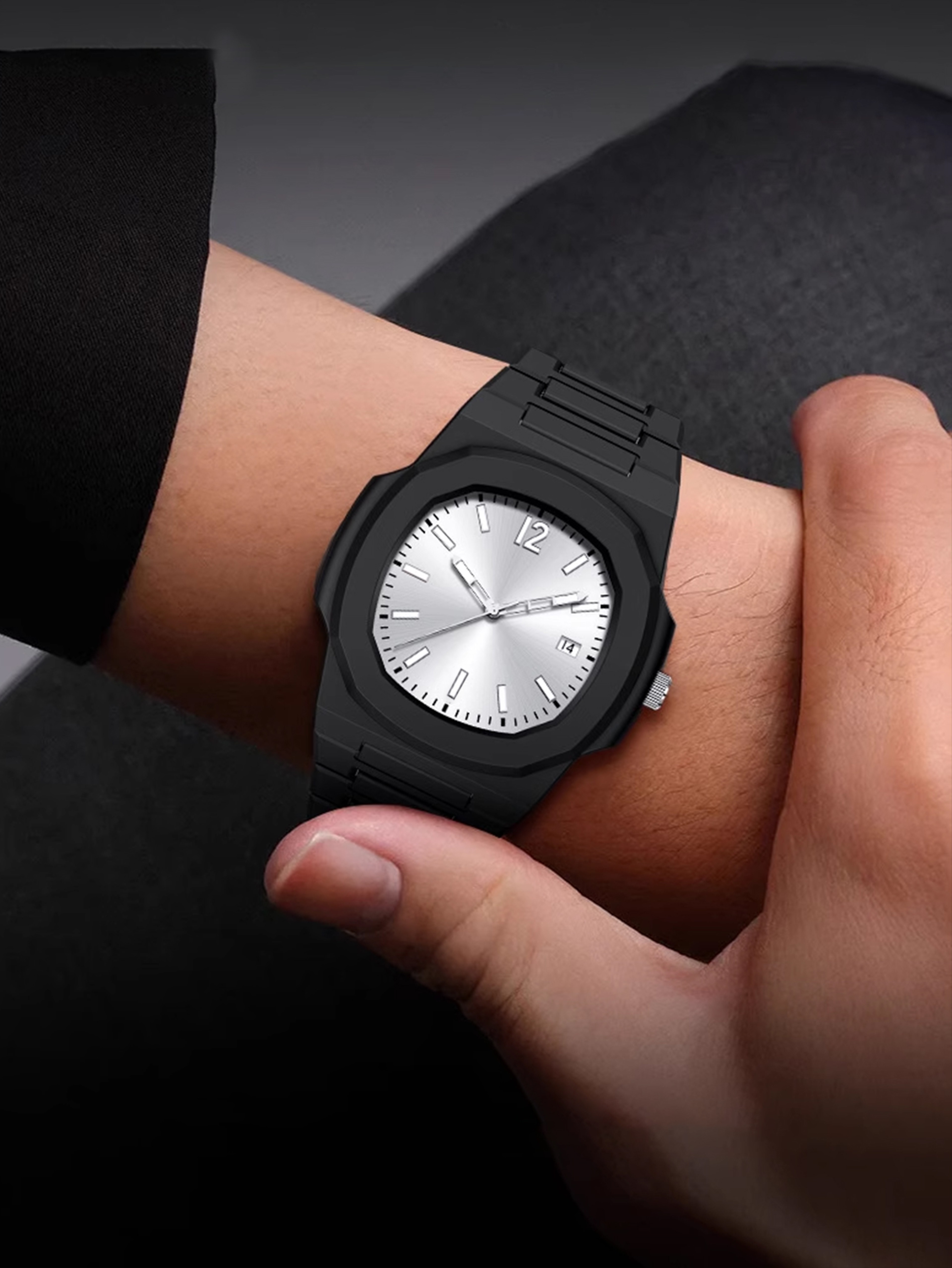 TOMI Mens Fashion Quartz Watch with Calendar, Simple Dial, Gift Box for Men, Multifunctional Style, Adjustable Strap – view 2