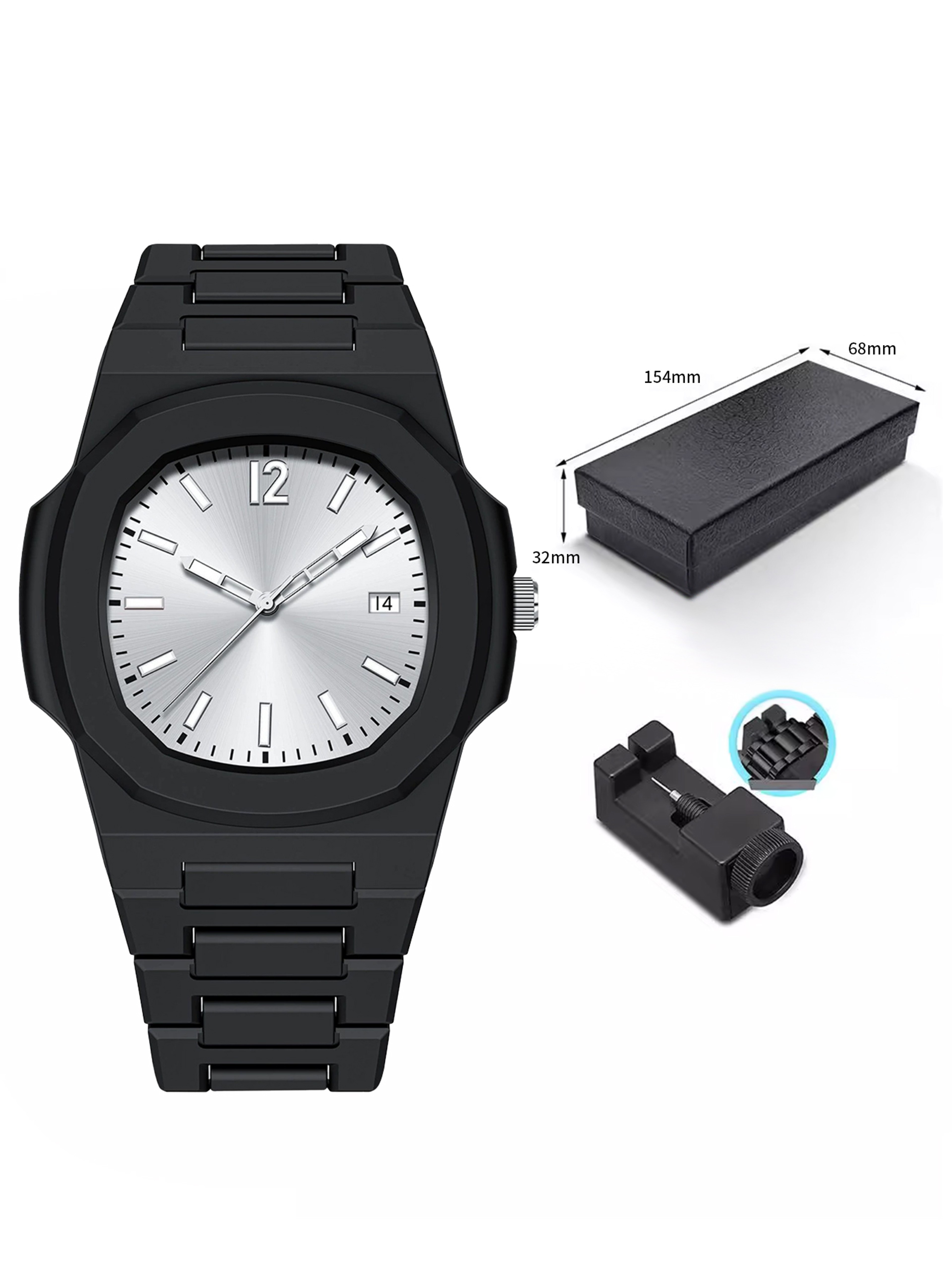 TOMI Mens Fashion Quartz Watch with Calendar, Simple Dial, Gift Box for Men, Multifunctional Style, Adjustable Strap – view 6