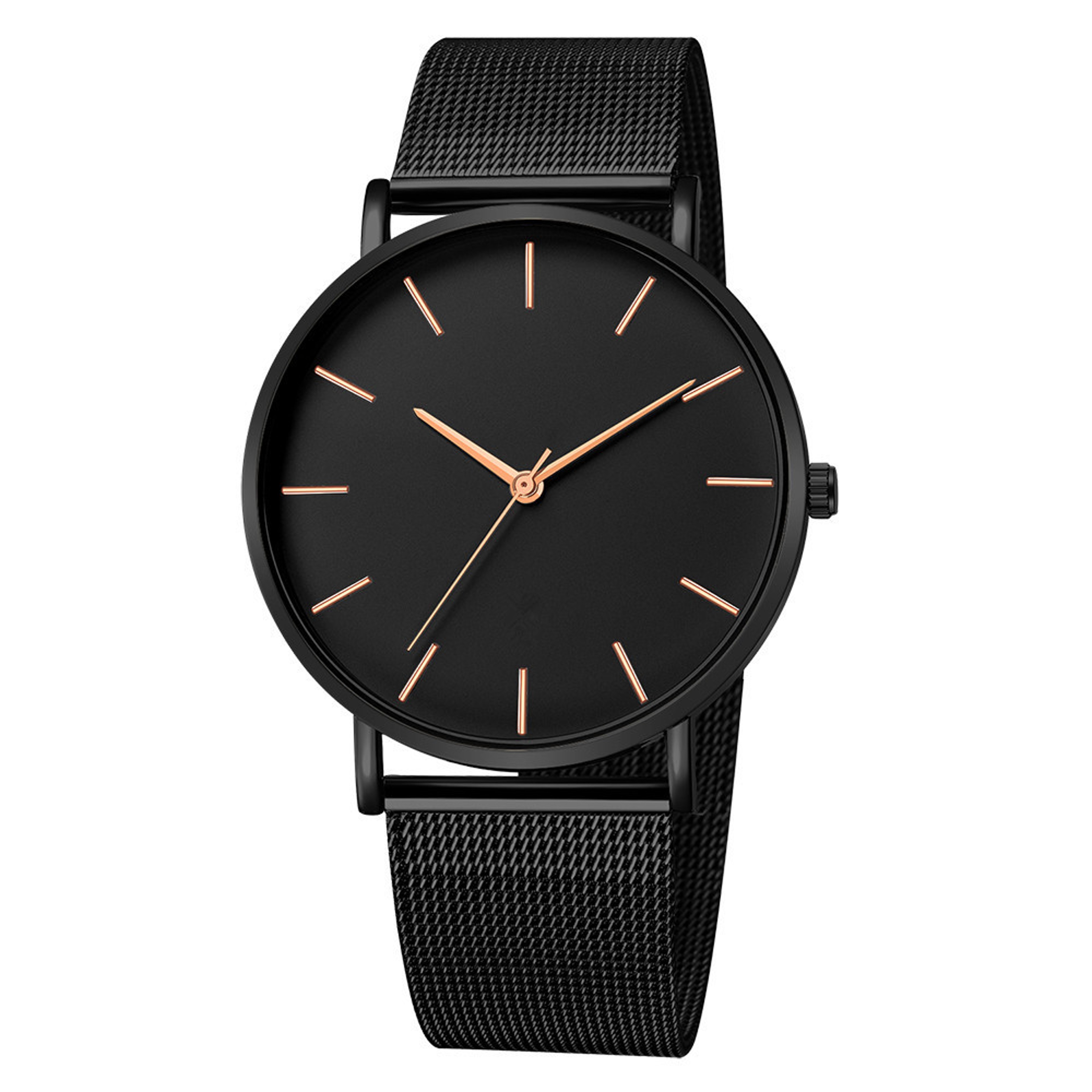 Simple Men Business Stainless Steel Mesh Belt Quartz Watch, Ultra Thin Fashion Watch, Casual Relogio Masculino – view 4