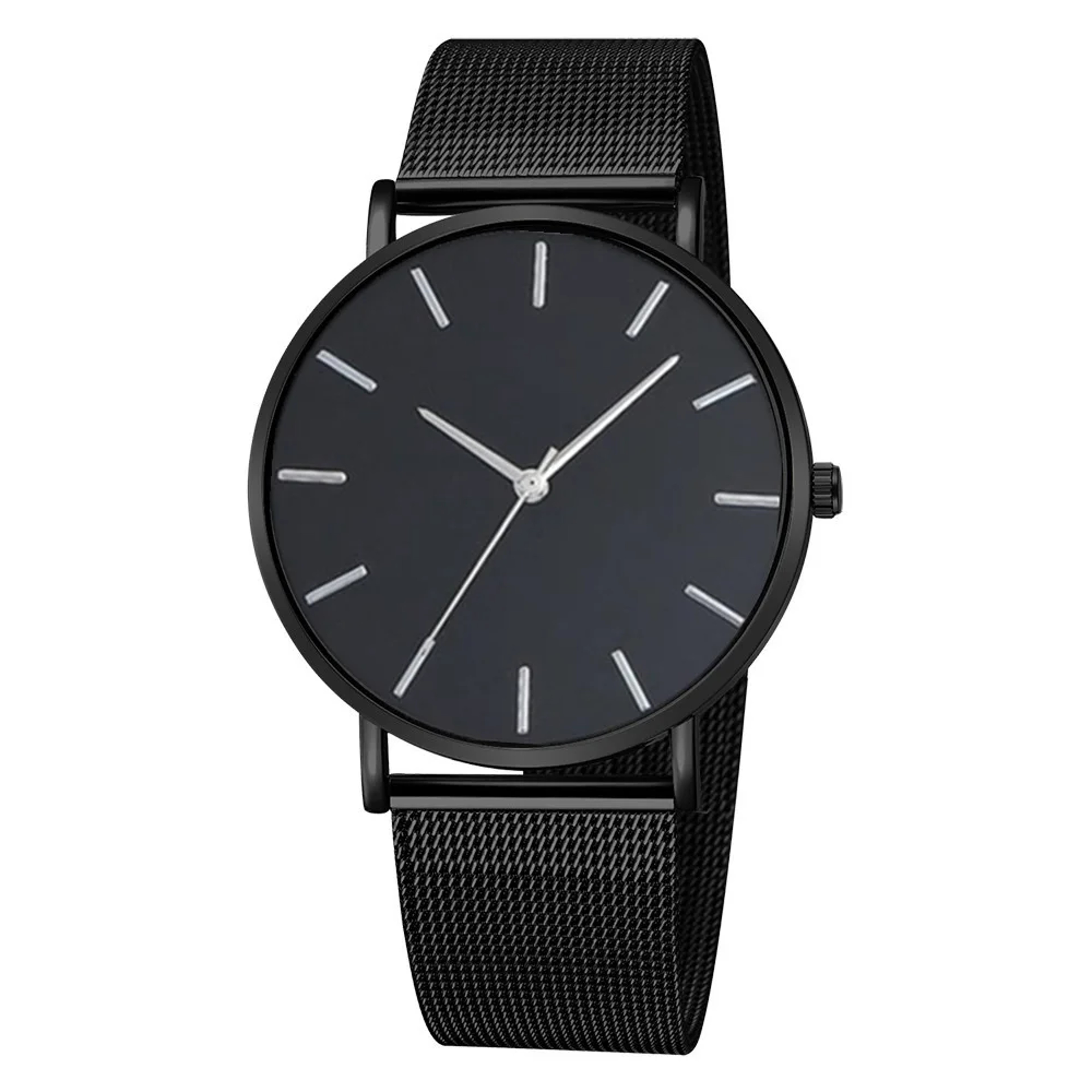 Simple Men Business Stainless Steel Mesh Belt Quartz Watch, Ultra Thin Fashion Watch, Casual Relogio Masculino – view 11