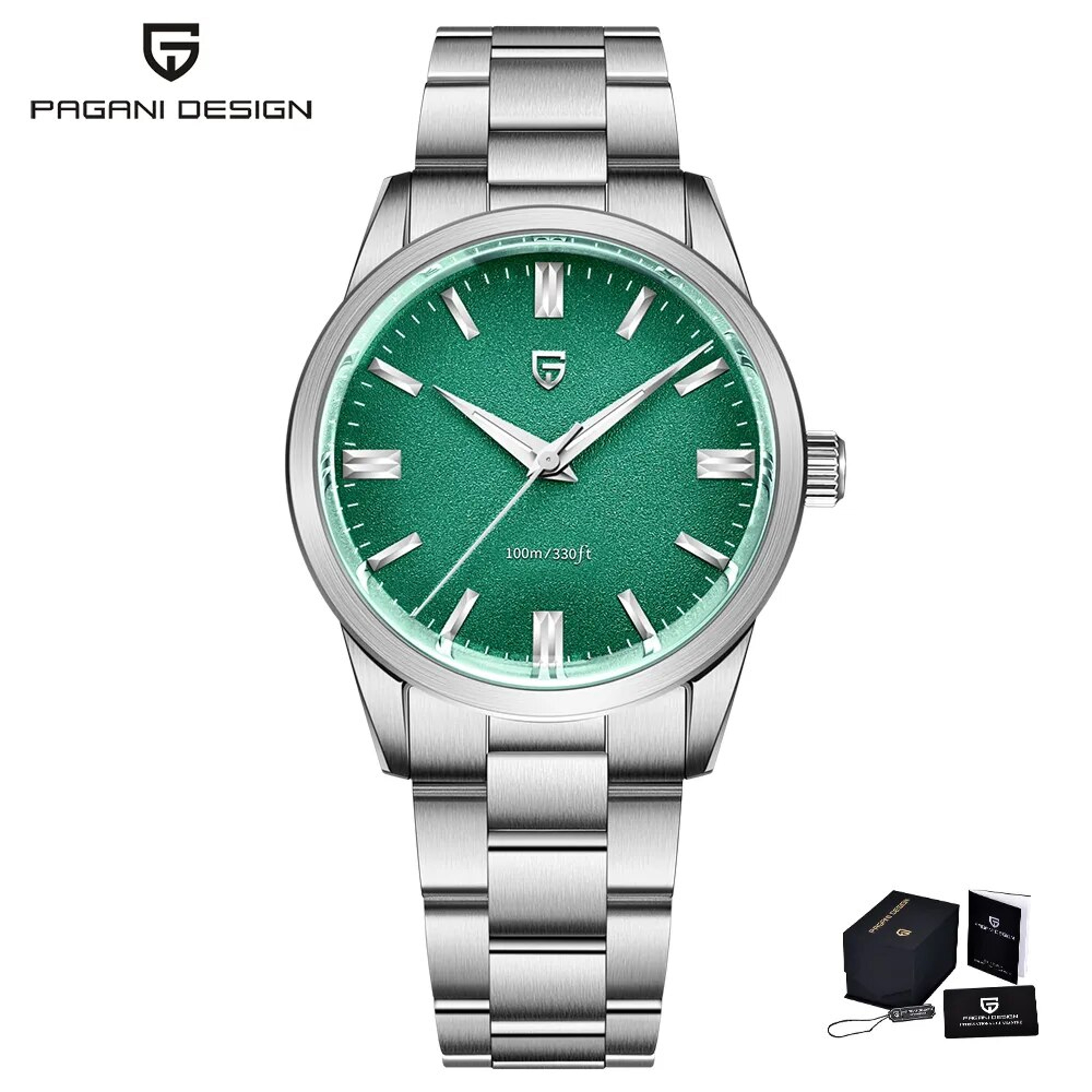 PAGANI DESIGN Quartz Watch for Men, Stainless Steel Case, AR Coating Sapphire, VH31 Sports Business Style – view 7