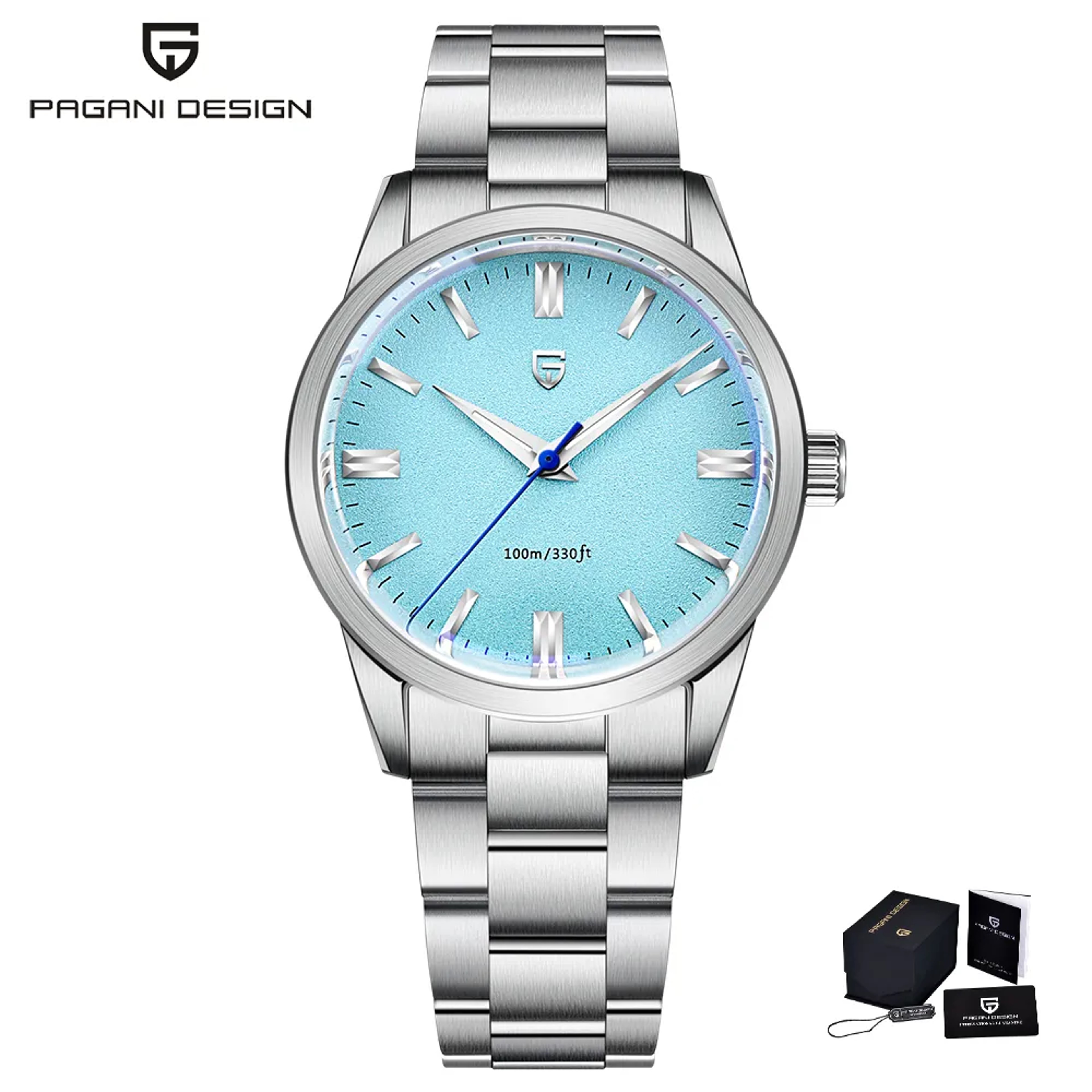 PAGANI DESIGN Quartz Watch for Men, Stainless Steel Case, AR Coating Sapphire, VH31 Sports Business Style – view 8
