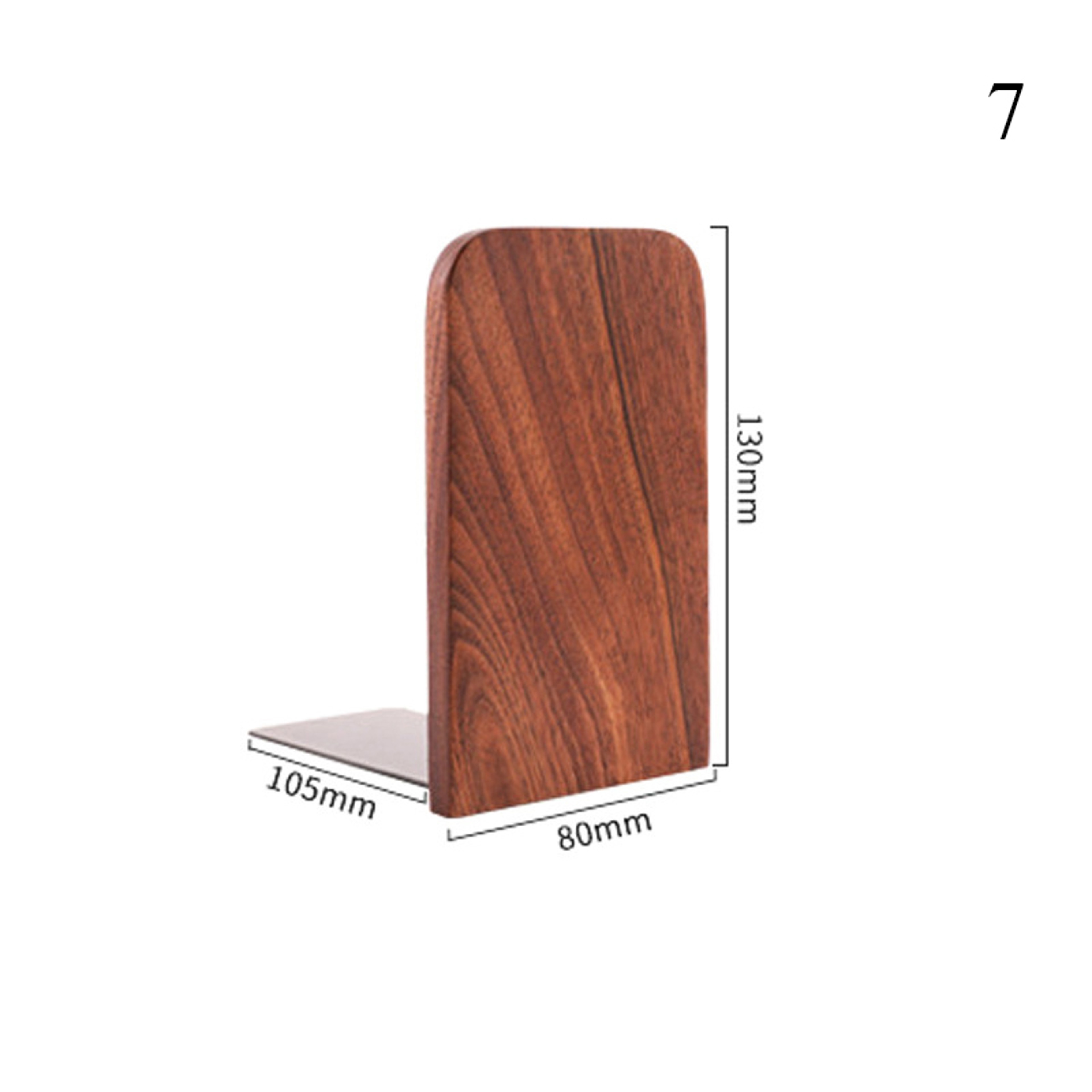 Nature Wooden Bookends, Desktop Bookshelf Desk Organizer for Office & Home, Sturdy Wood Book Ends for Storage Decoration – view 7