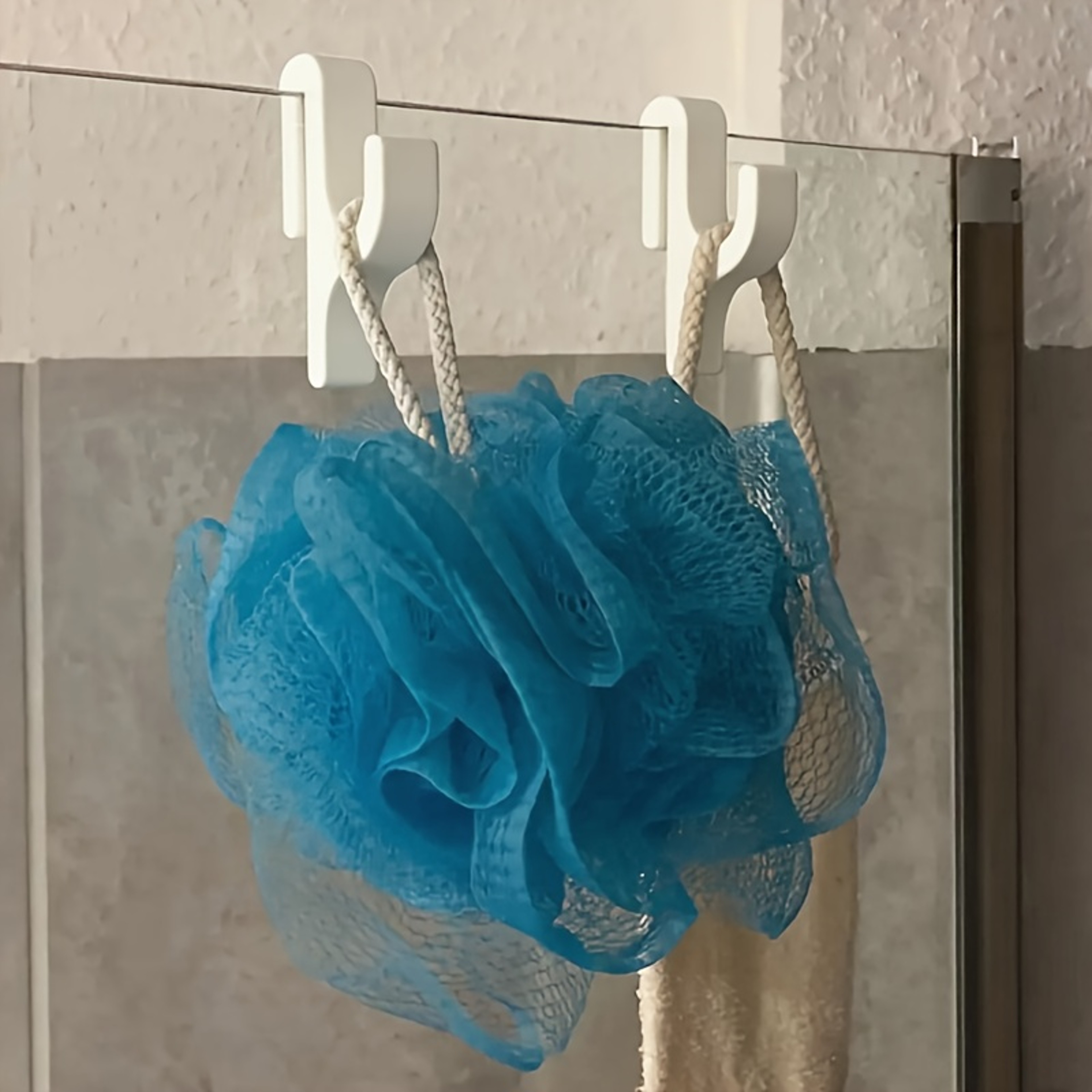 AquaGrip Over The Glass Shower Door Towel Hook For Towels Robes  Clothes 2