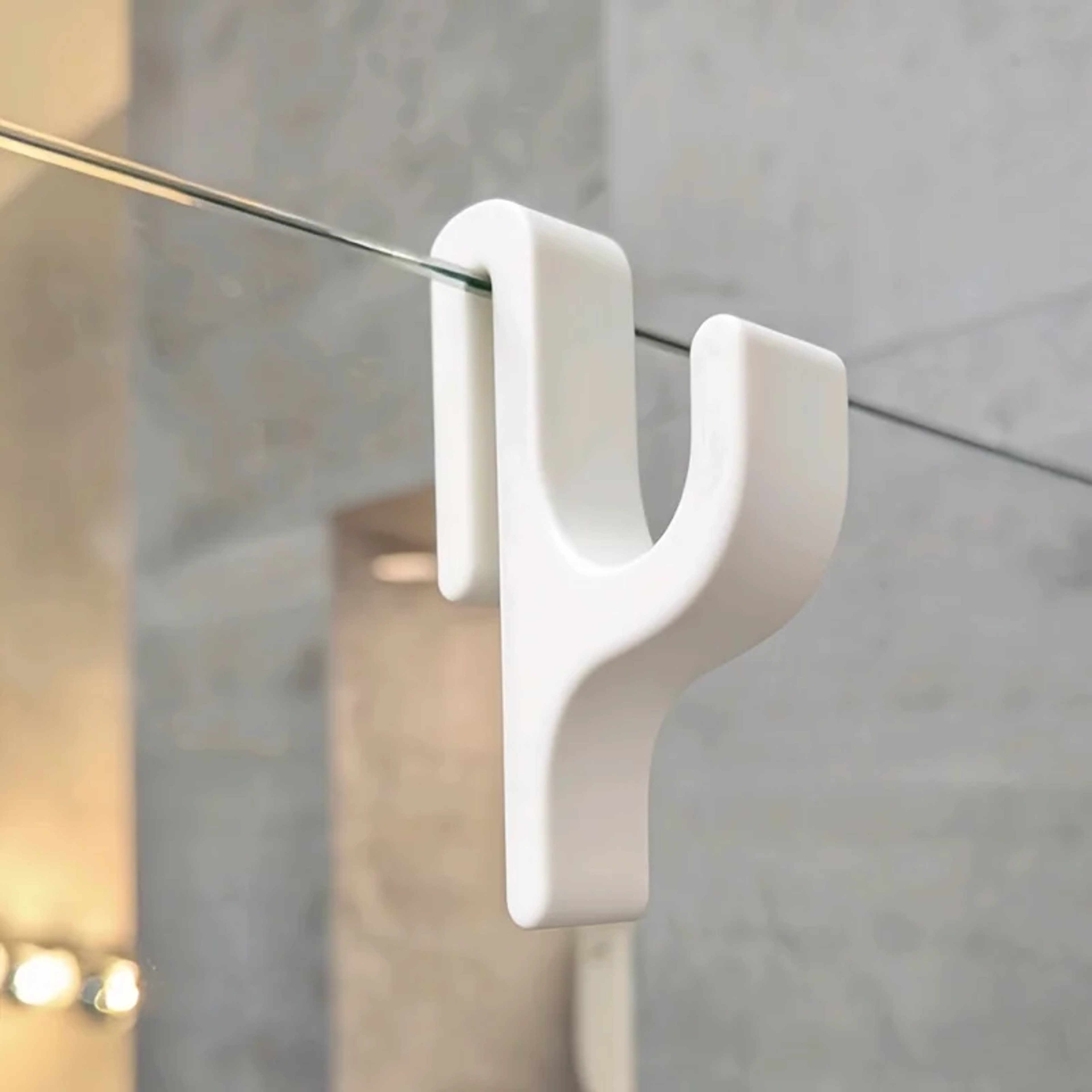 AquaGrip Over The Glass Shower Door Towel Hook For Towels Robes  Clothes 4