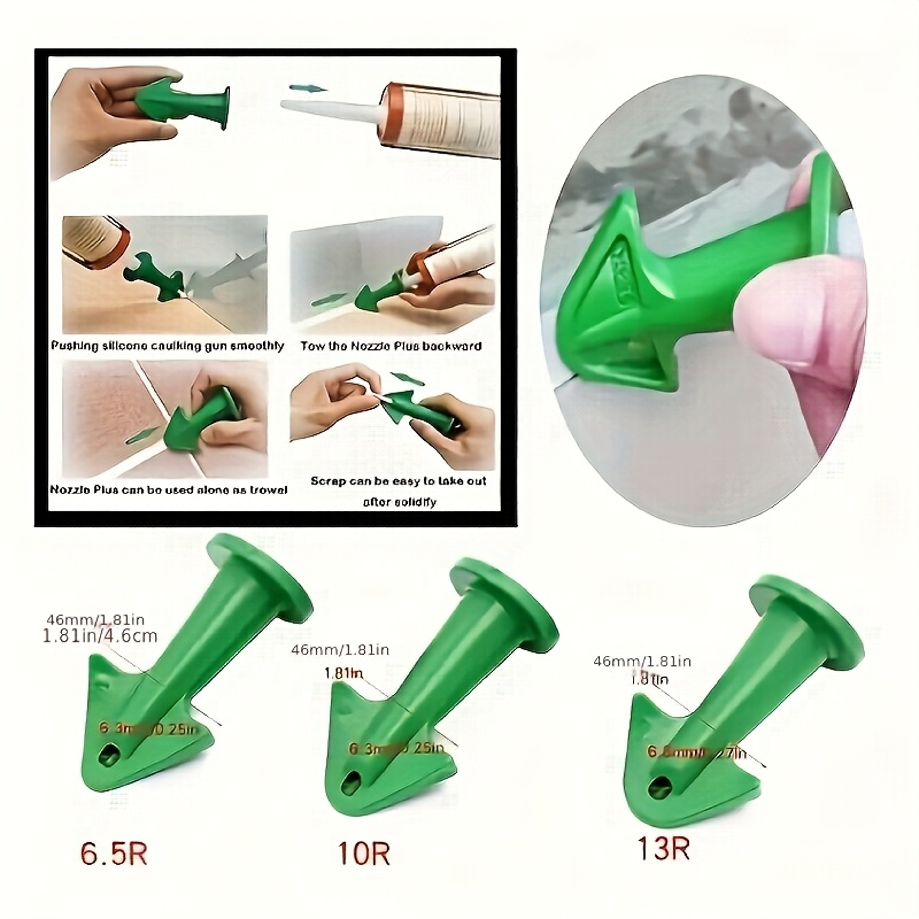 PrecisionSeal Caulking Tool Kit For Smooth Sealant Finishing  Grout Repair 2