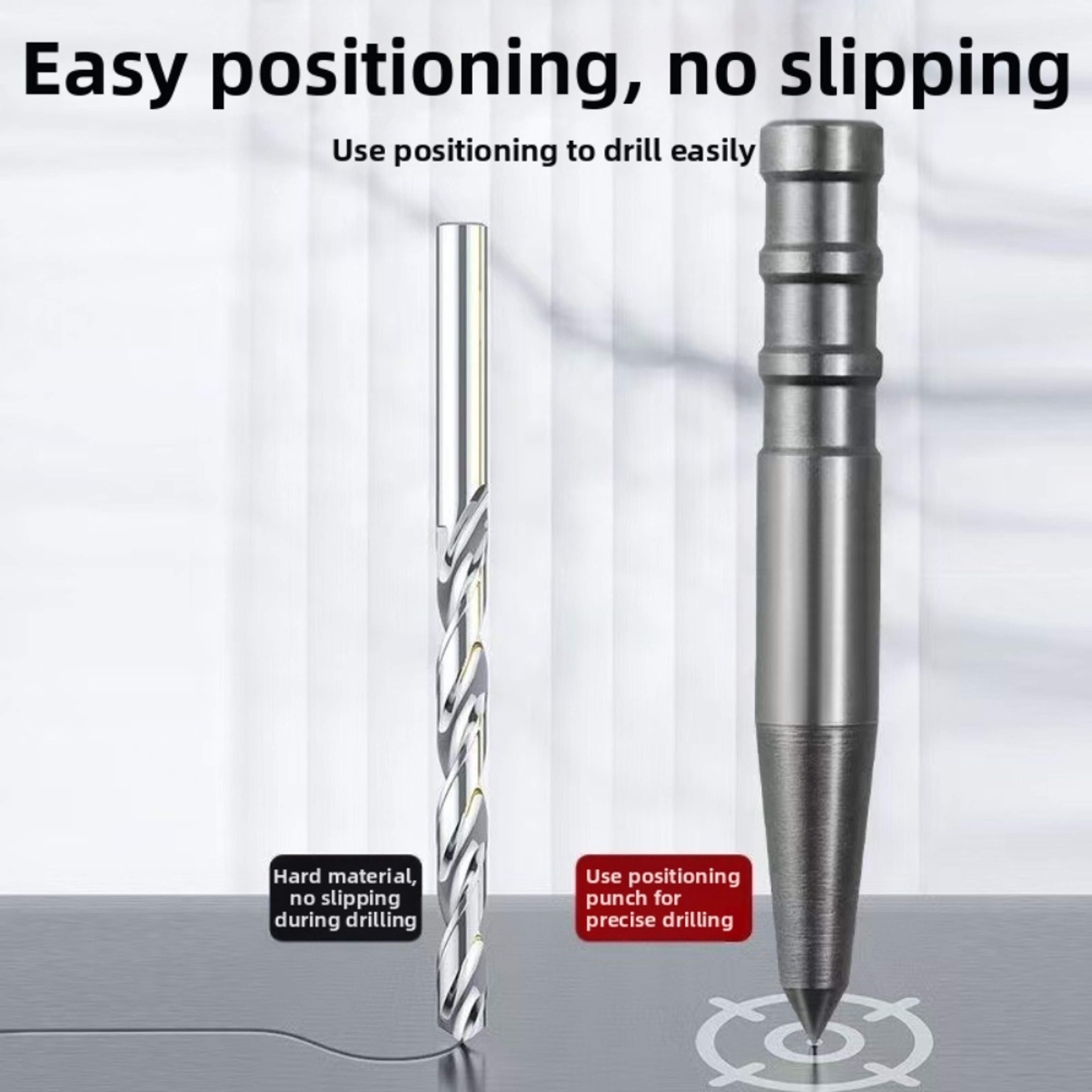 PrecisionPro Automatic Center Punch  Window Breaker Tool For Metal Wood  Glass 1