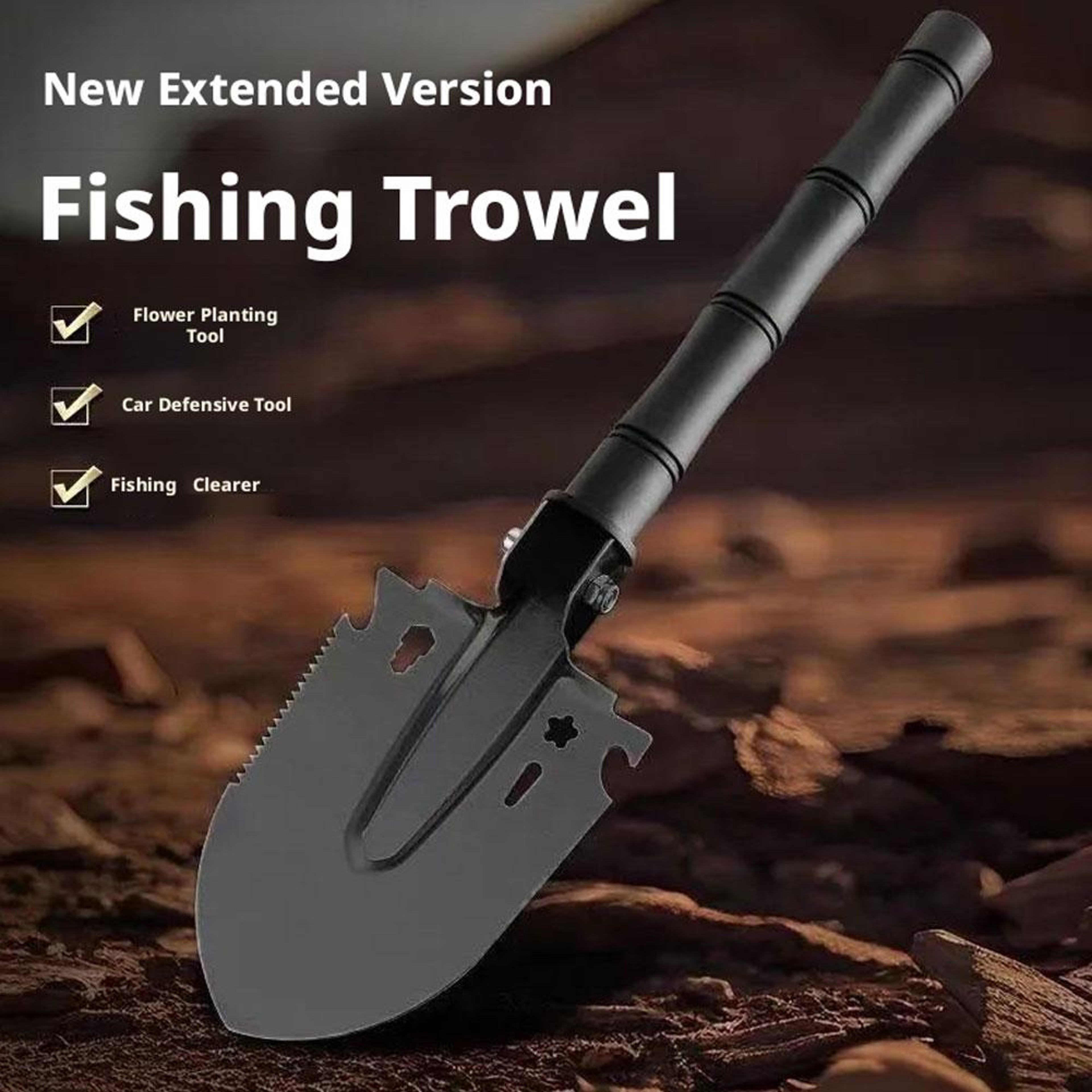 Tactical Military Folding Shovel High Carbon Steel Survival Tool  Multi Function Camping Gear 1