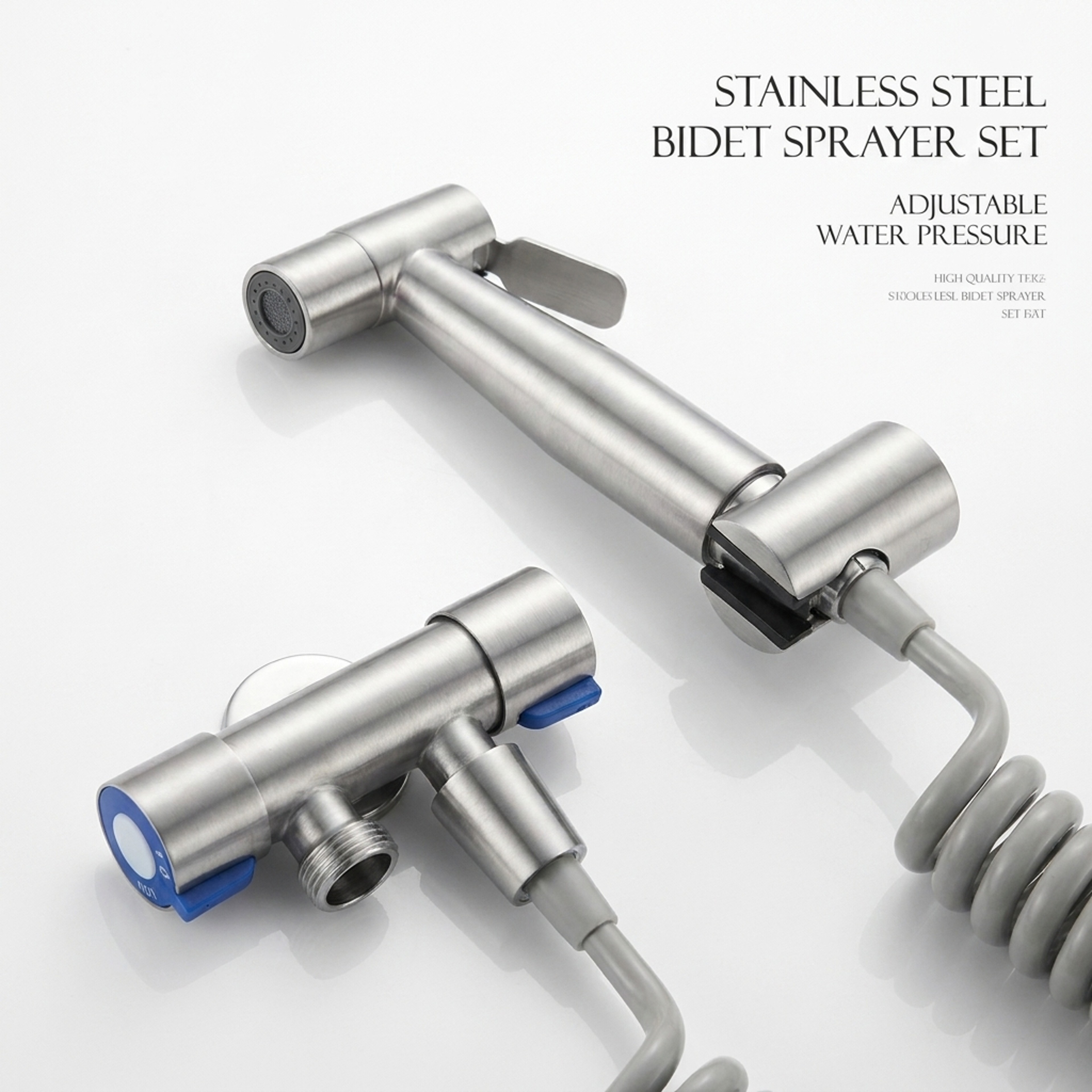 Premium High Pressure Handheld Shower & Stainless Steel Shower Spray Gun with Hose and Wall Bracket – view 5