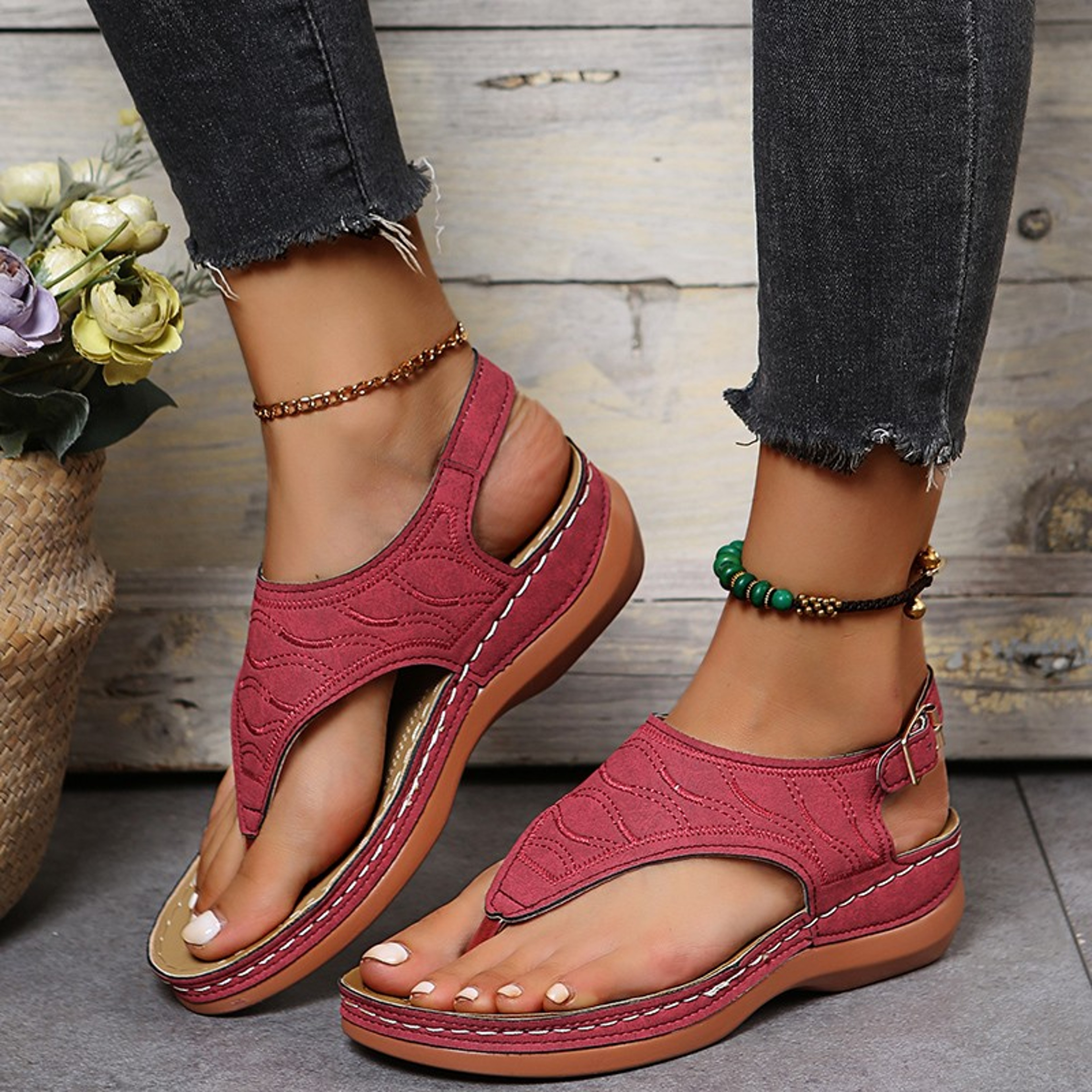 Women's Thone Wedge Sandals women - Casual Retro Shoes – view 2