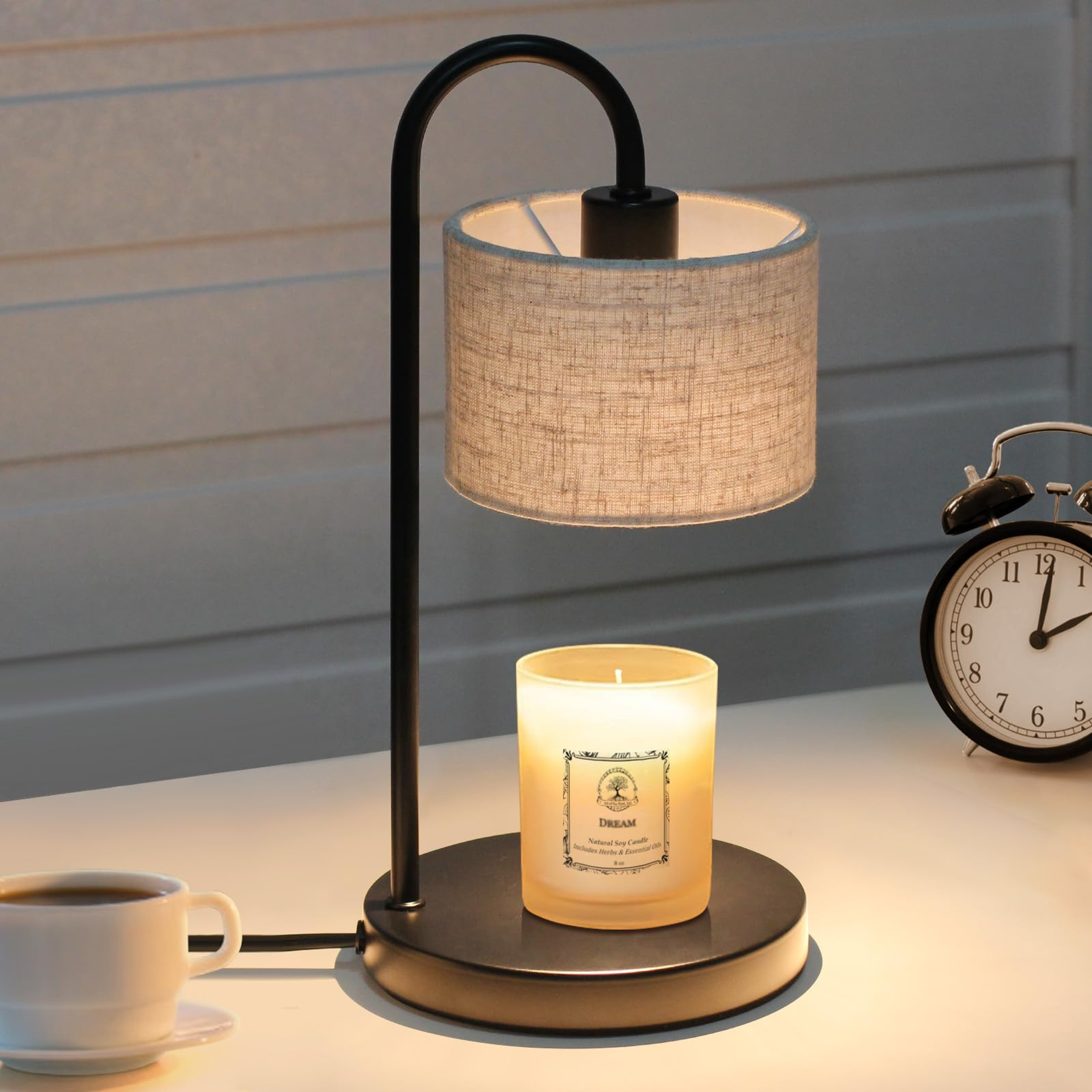 Stepless Candle Warmer Table Lamp, Dimmable Timing Function Ambient Light for Scented Candles, Home Decor Gifts – view 7