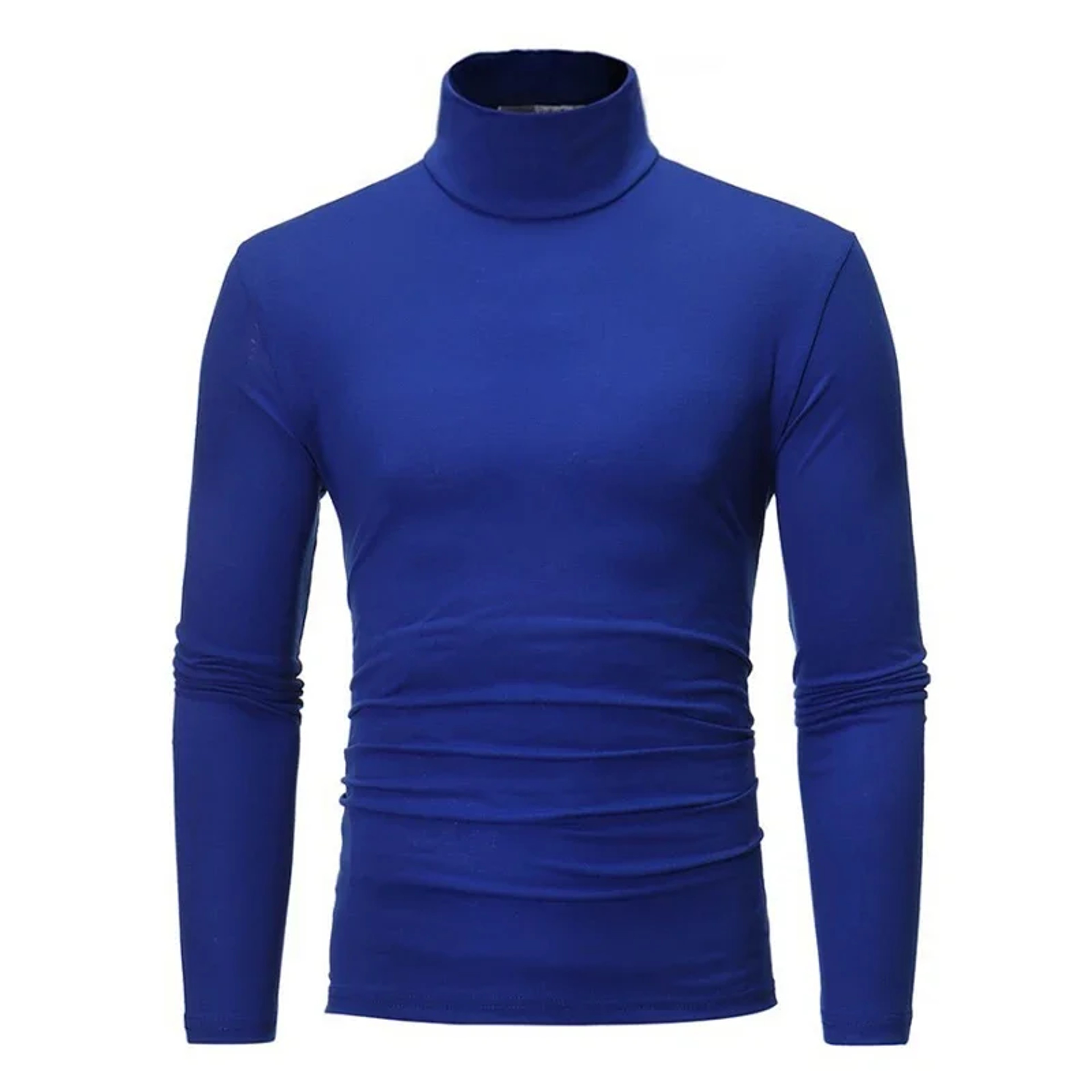 Men's Turtleneck Sweater, Thin Knitted Pullover for Spring and Autumn, Cotton Clothing in Black and White Tops – view 1